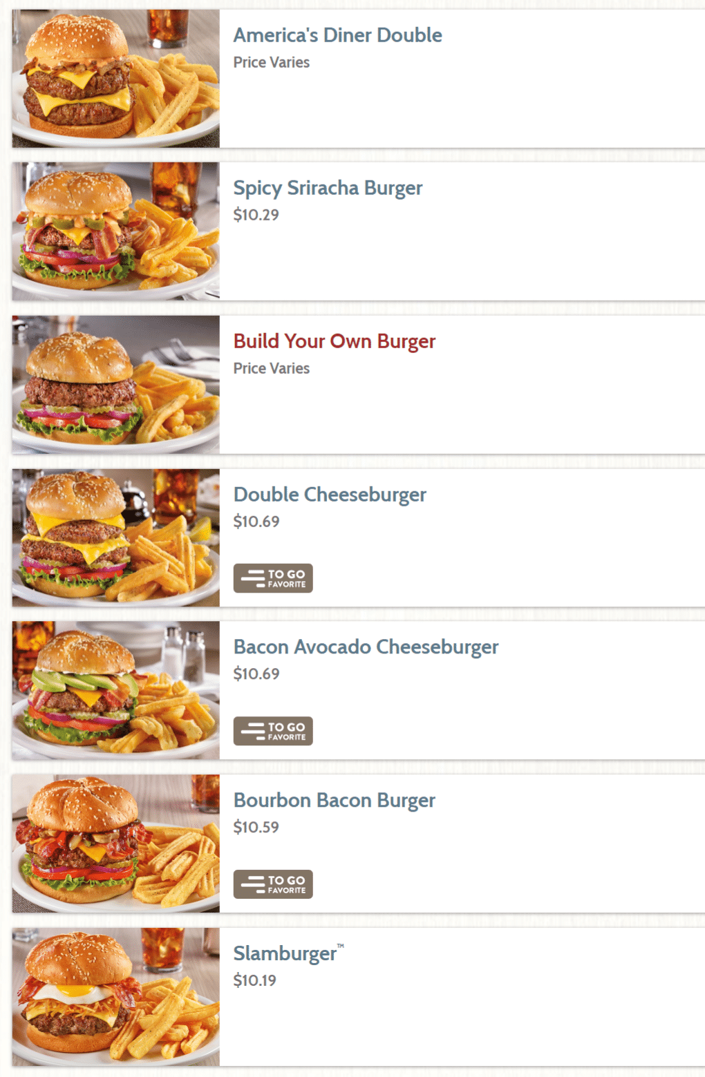 Denny's Menu and Specials