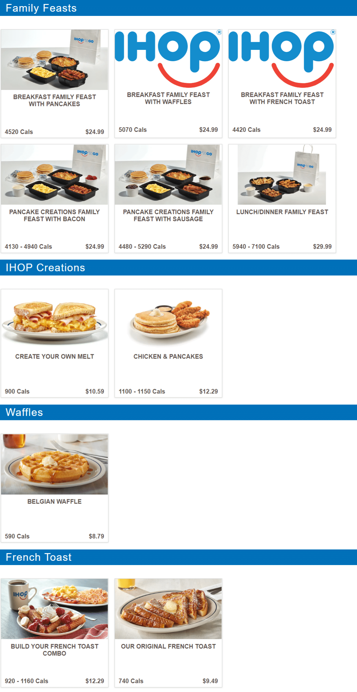 Ihop Printable Menu With Prices