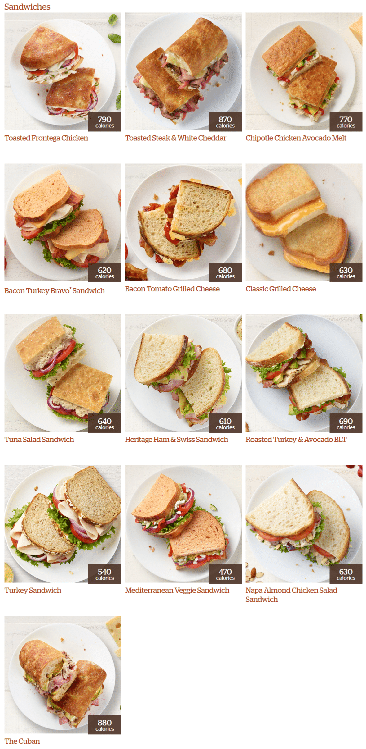 Panera Bread Printable Catering Menu With Prices