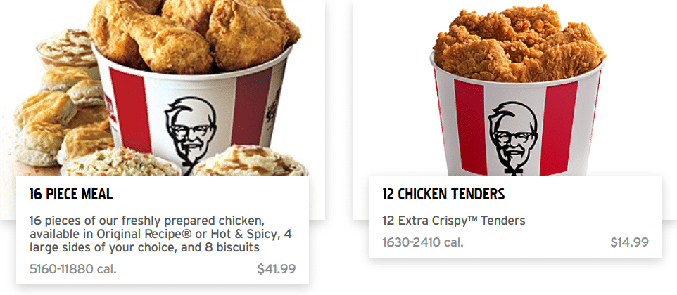 KFC (Kentucky Fried Chicken) Menu and Deals