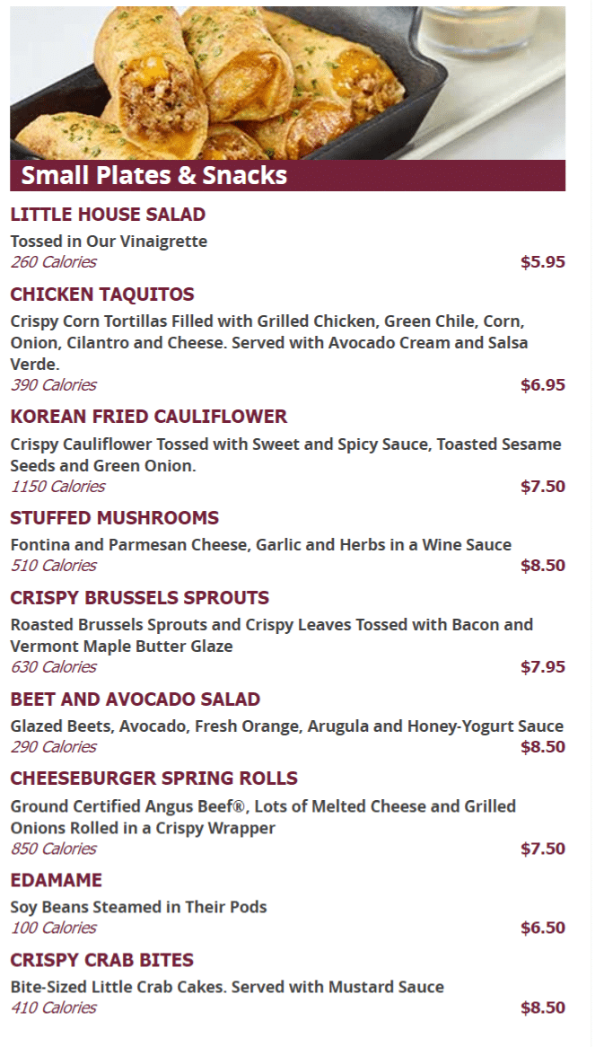 The Cheesecake Factory Menu and Specials