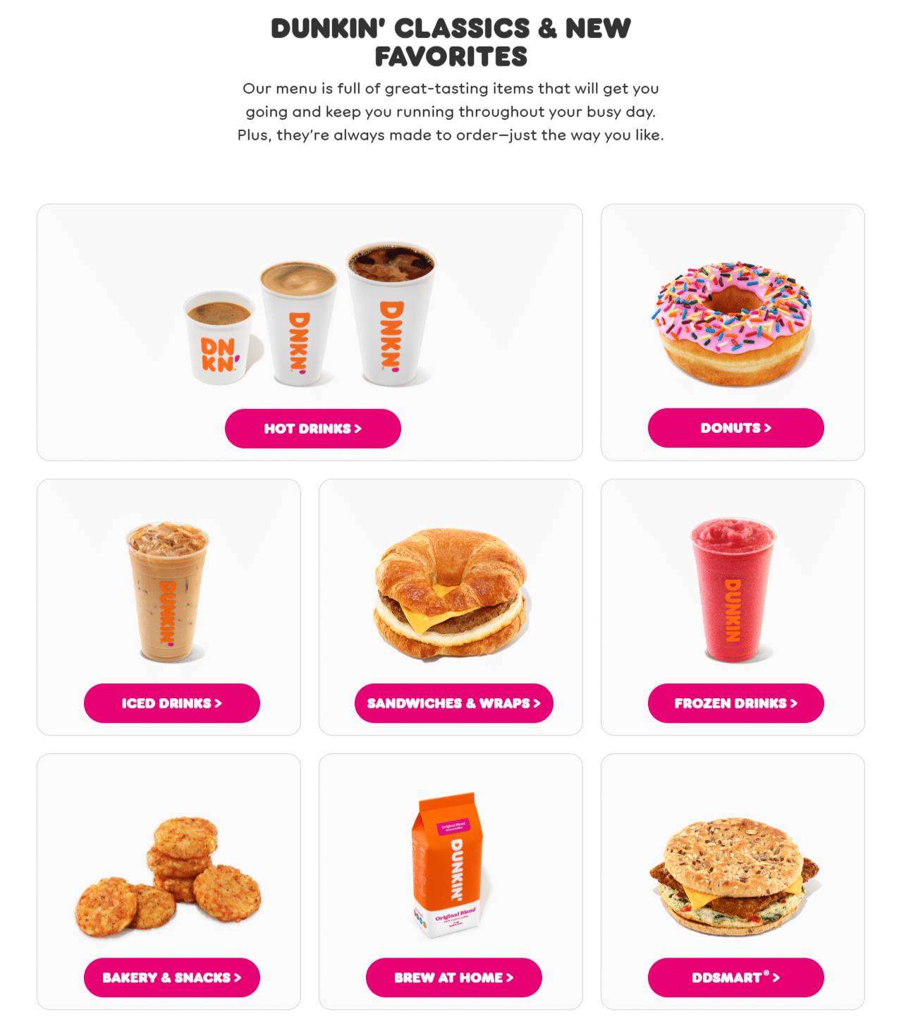 Dunkin Donuts Menu And Specials