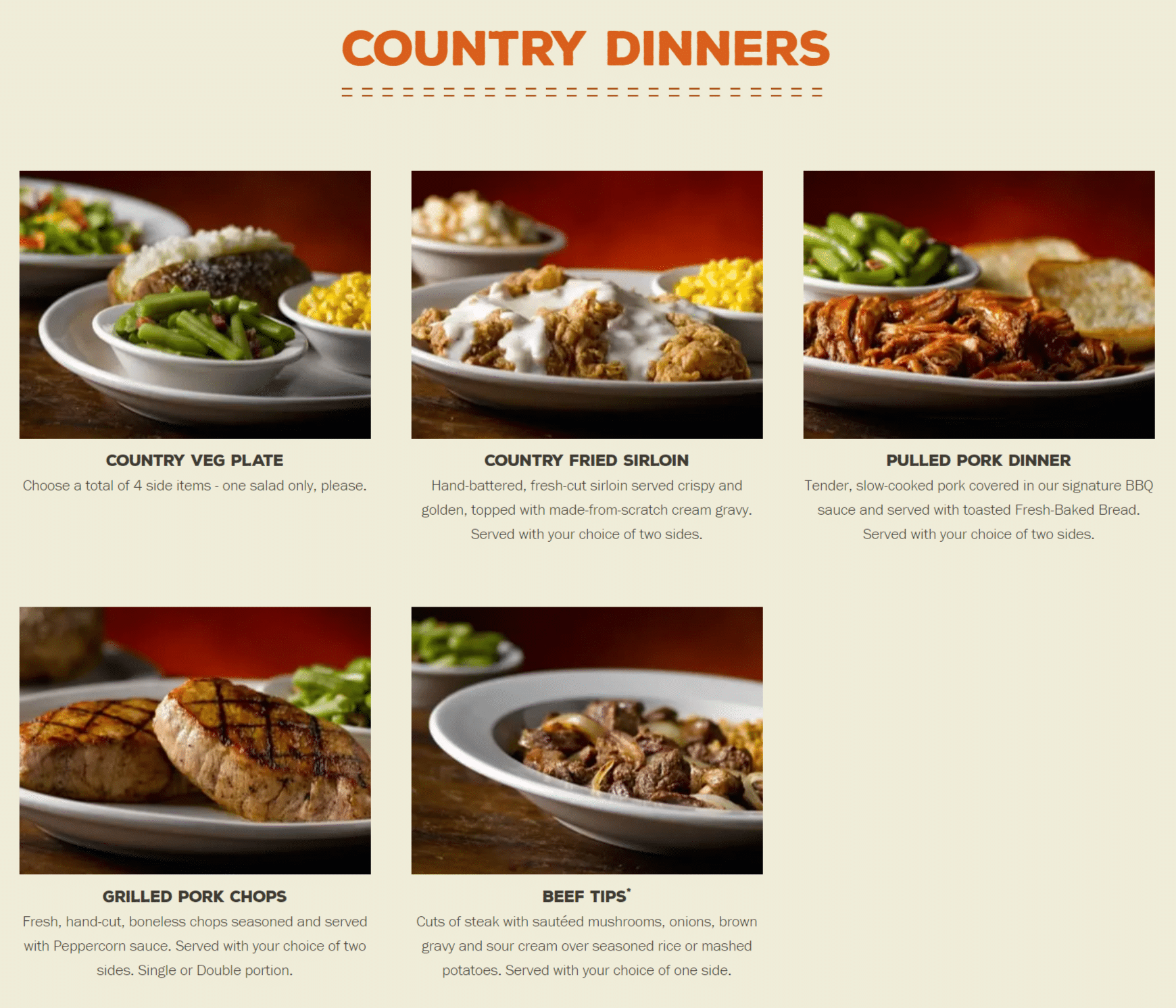 Texas Roadhouse Menu and Deals