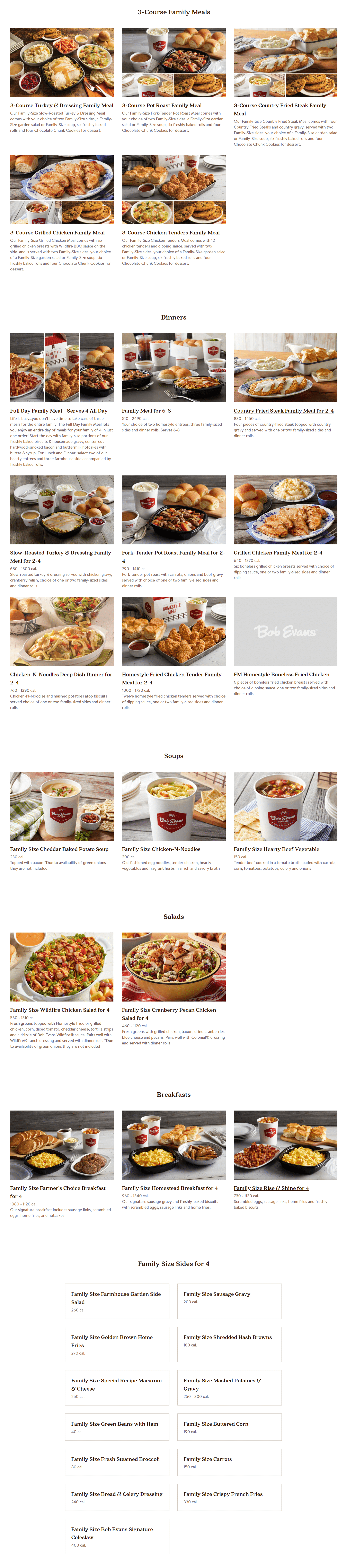 Bob Evans Menu And Specials