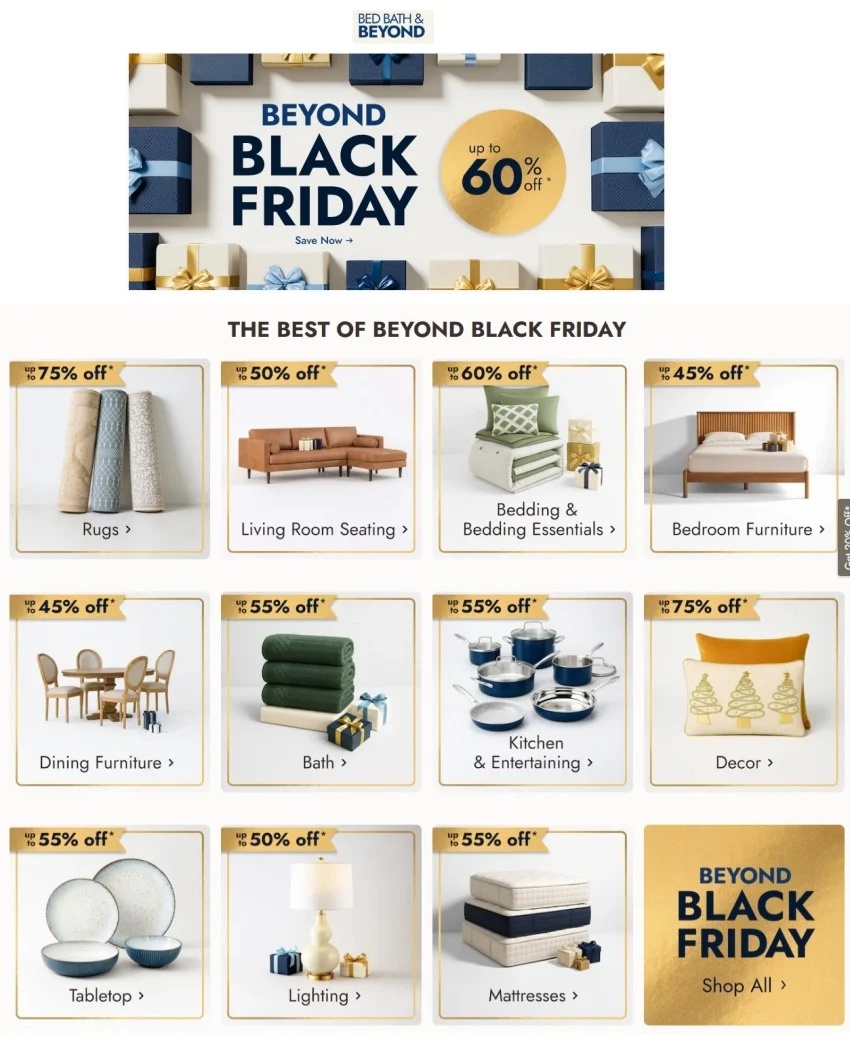 Bed Bath & Beyond Black Friday Ad 2025