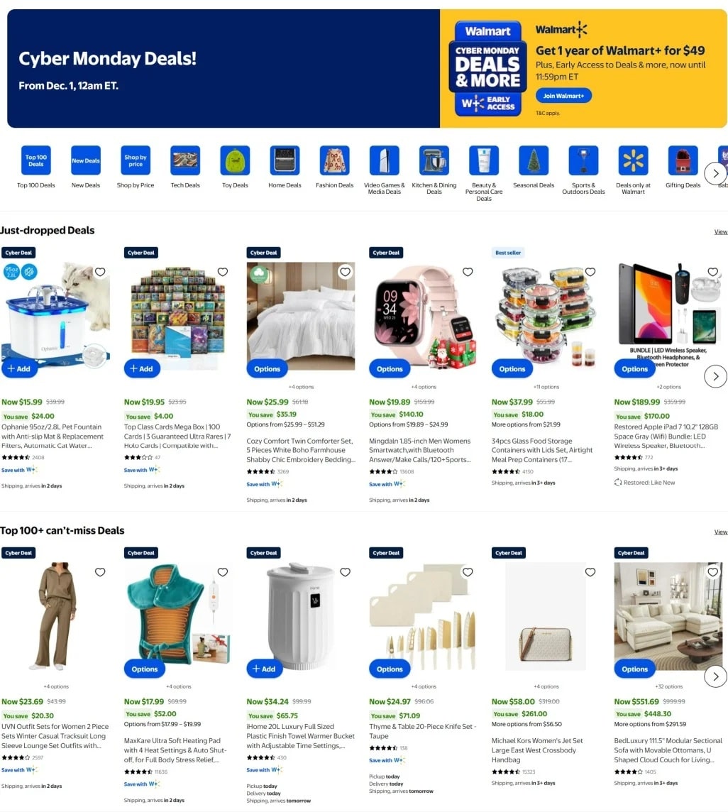 Walmart Cyber Monday 2025 Sales