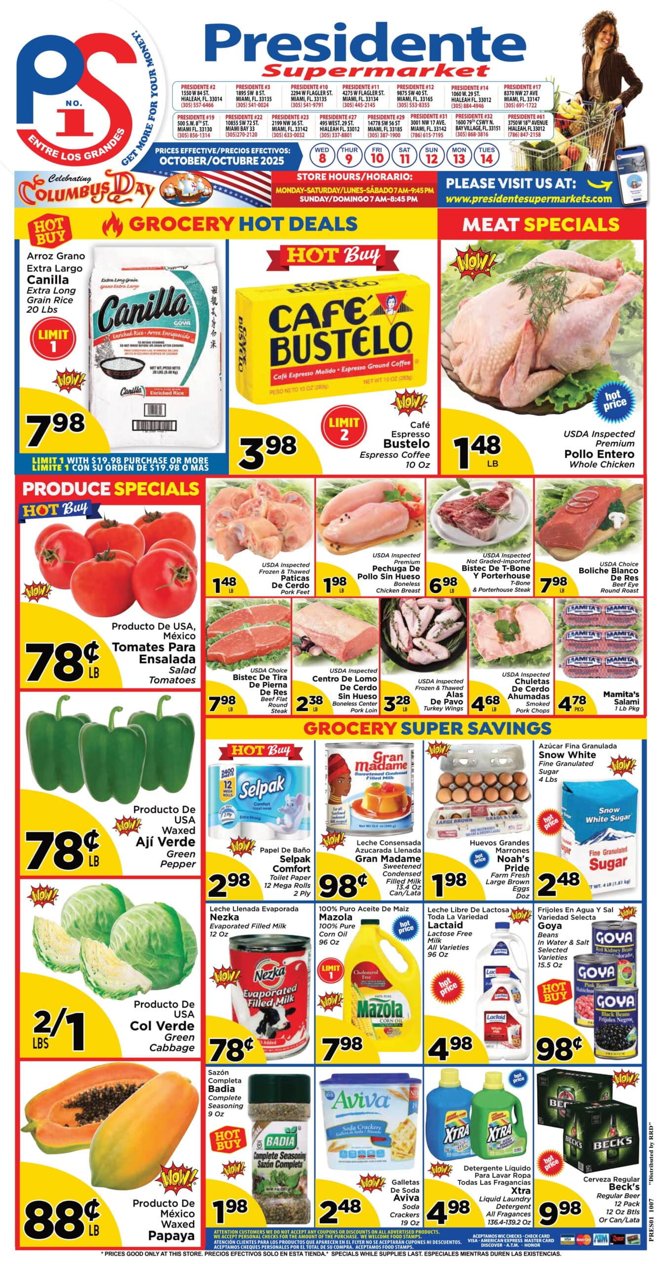 Presidente Supermarket Weekly Ad October 8 – October 14, 2025