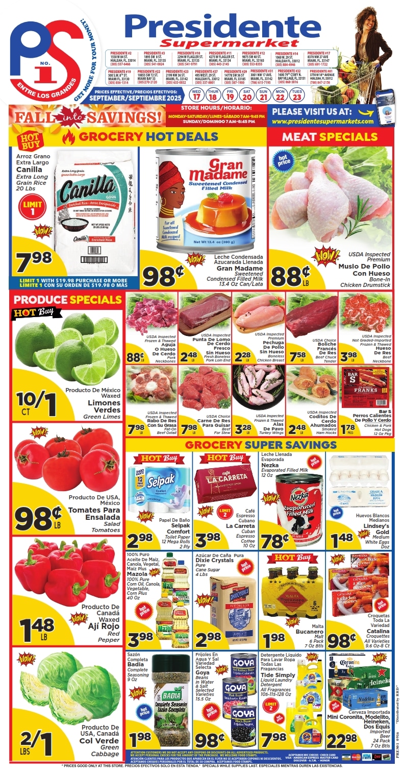 Presidente Supermarket Ad September 17 - September 23, 2025