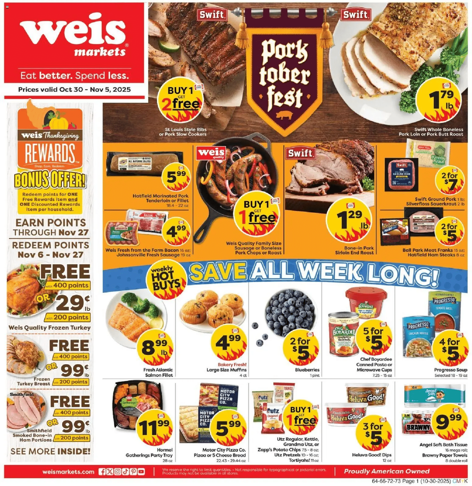 Weis Markets Circular October 30 November 5, 2025