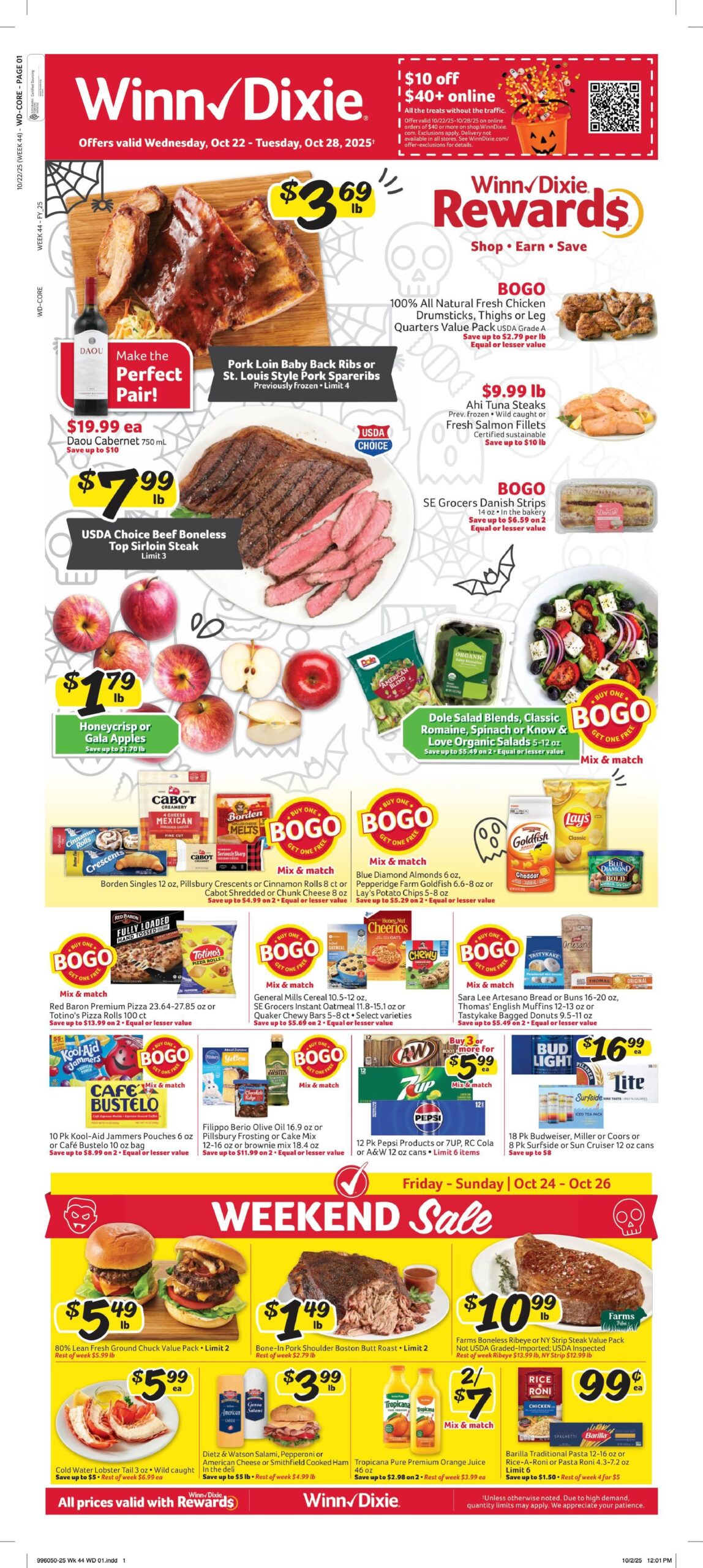 Winn Dixie Ad Specials October 22 October 28, 2025