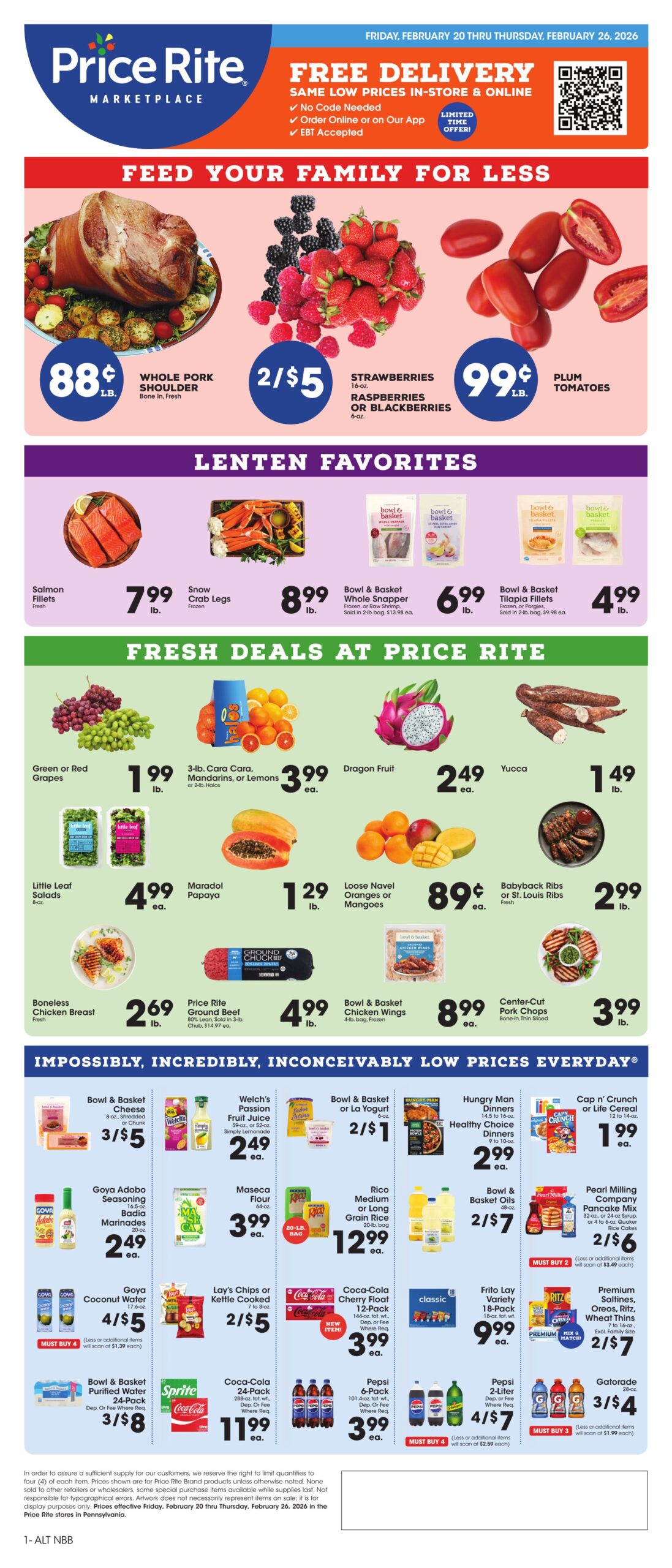 Price Rite Flyer Sale February 20 – February 26, 2026