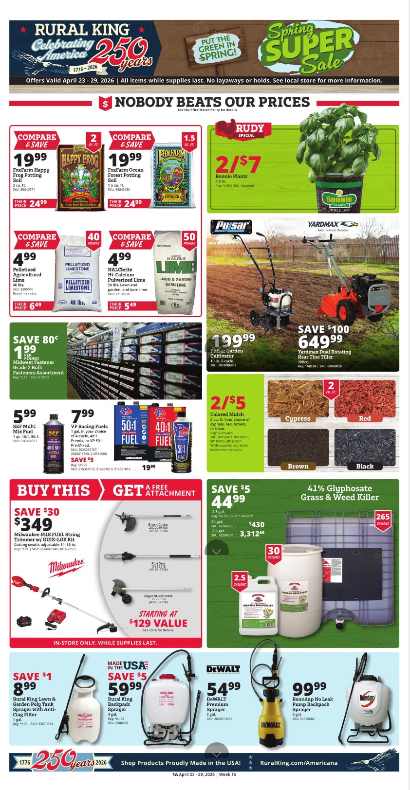 Rural King Ad Sale