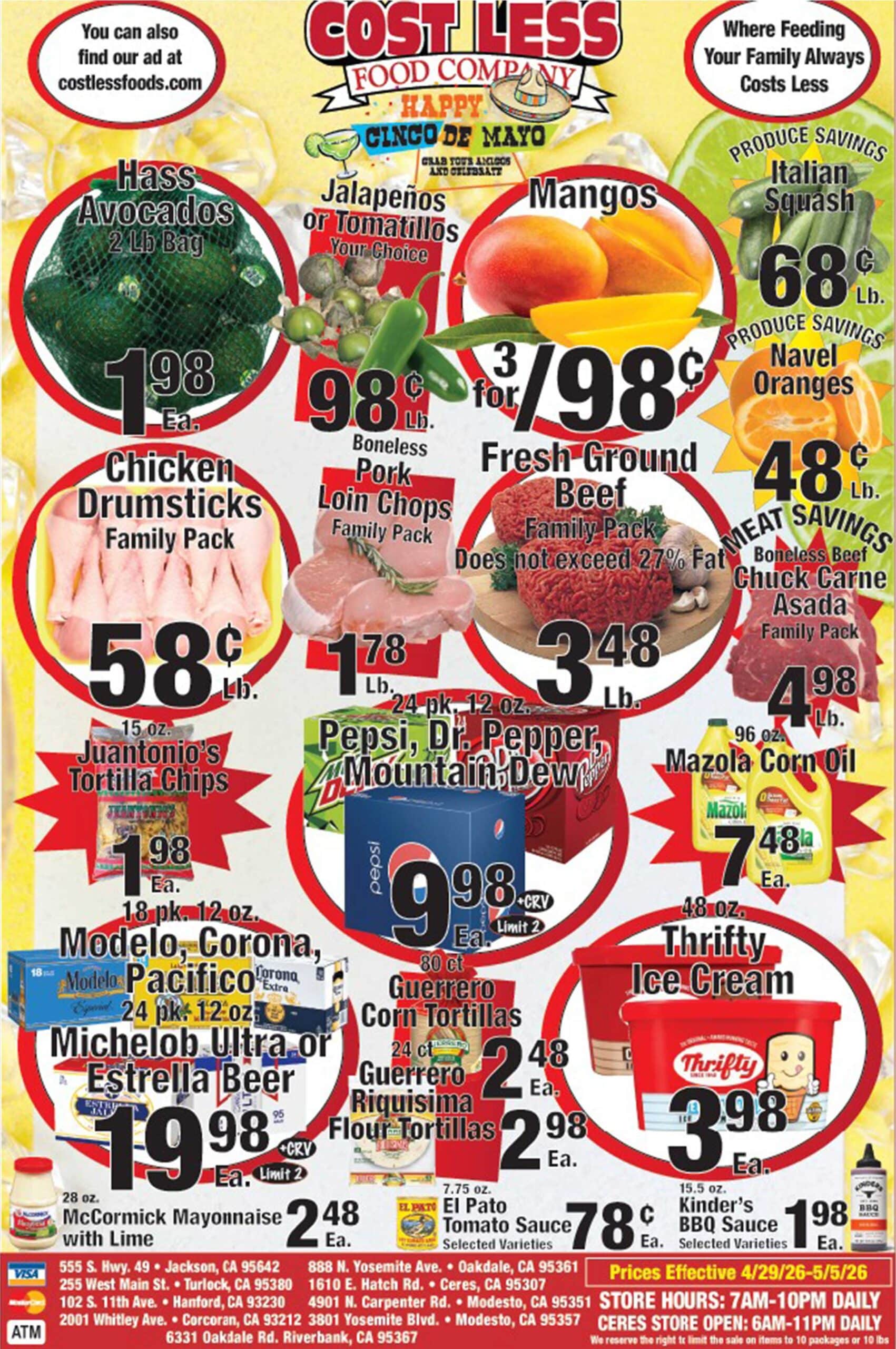 Cost Less Food Ad