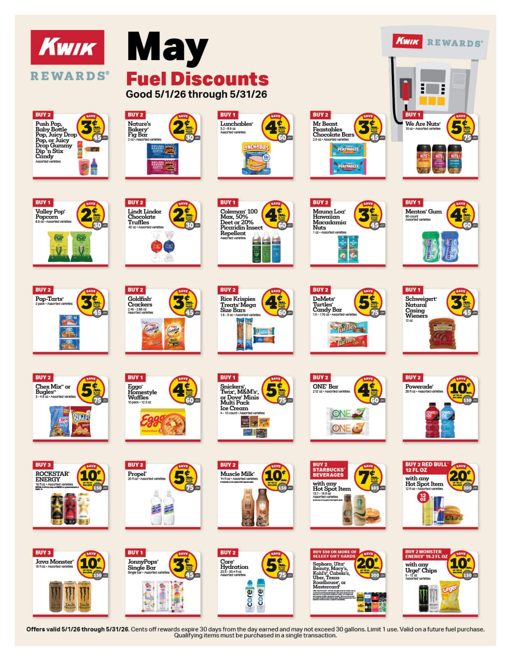 Kwik Trip In-Store Monthly Ad May 1 – May 31, 2026