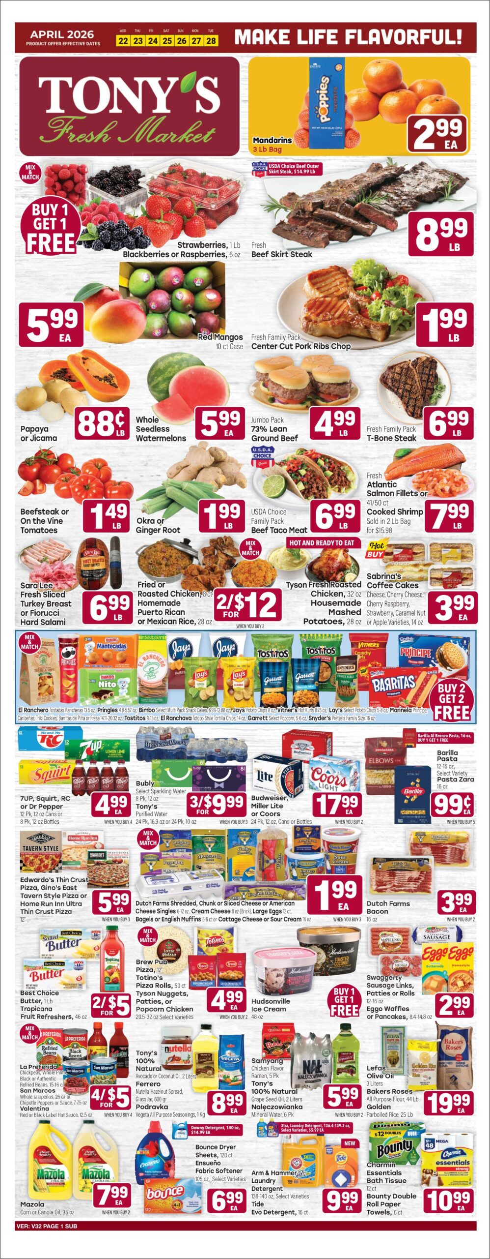 Tony’s In-Store Weekly Ad