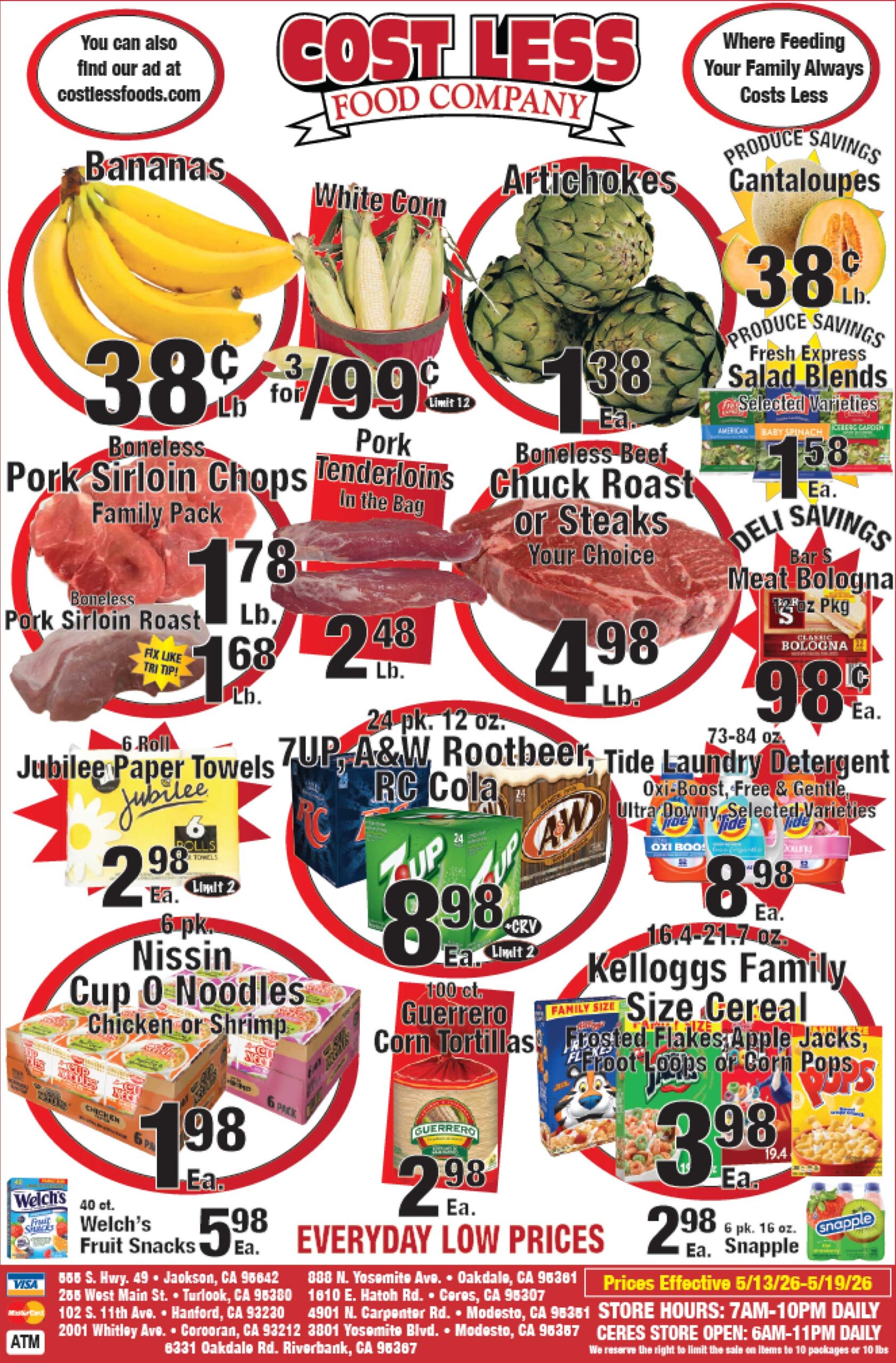 Cost Less Food Ad