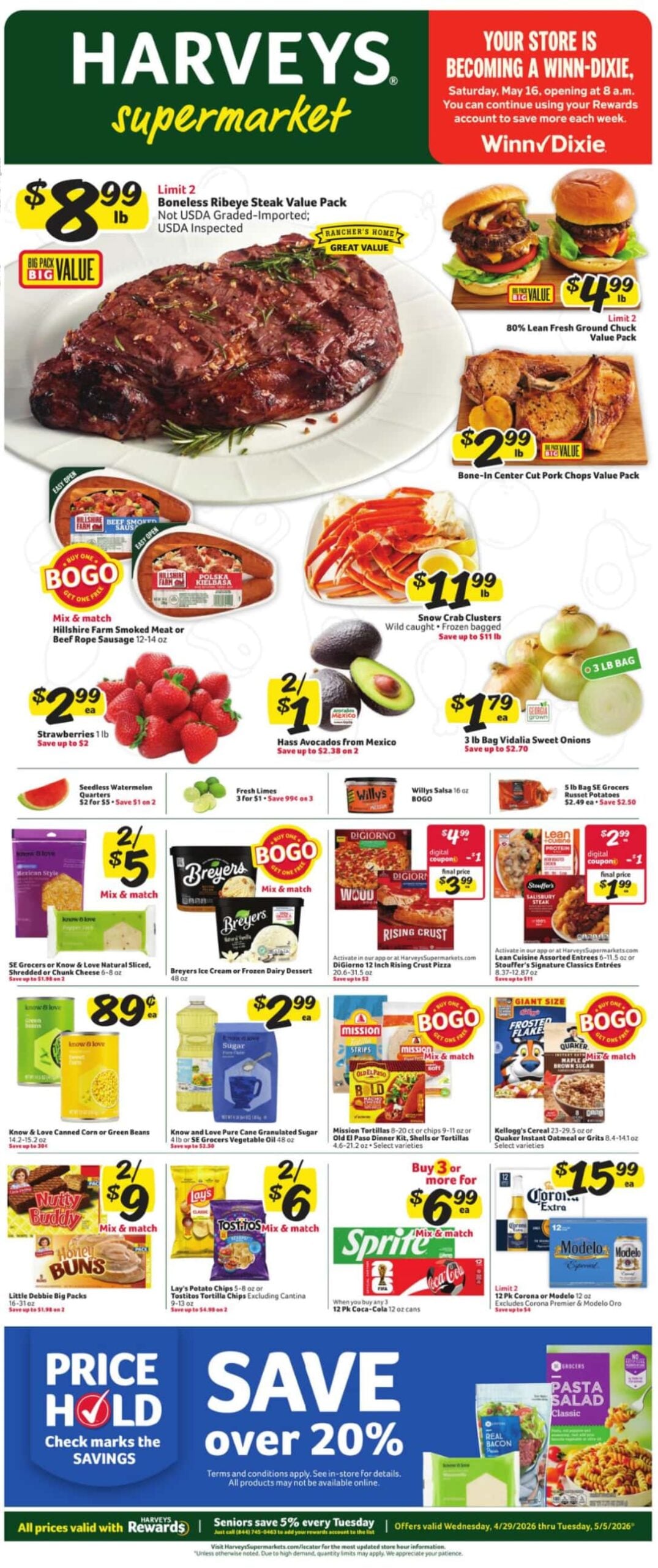 Harveys Supermarket Sale Ad
