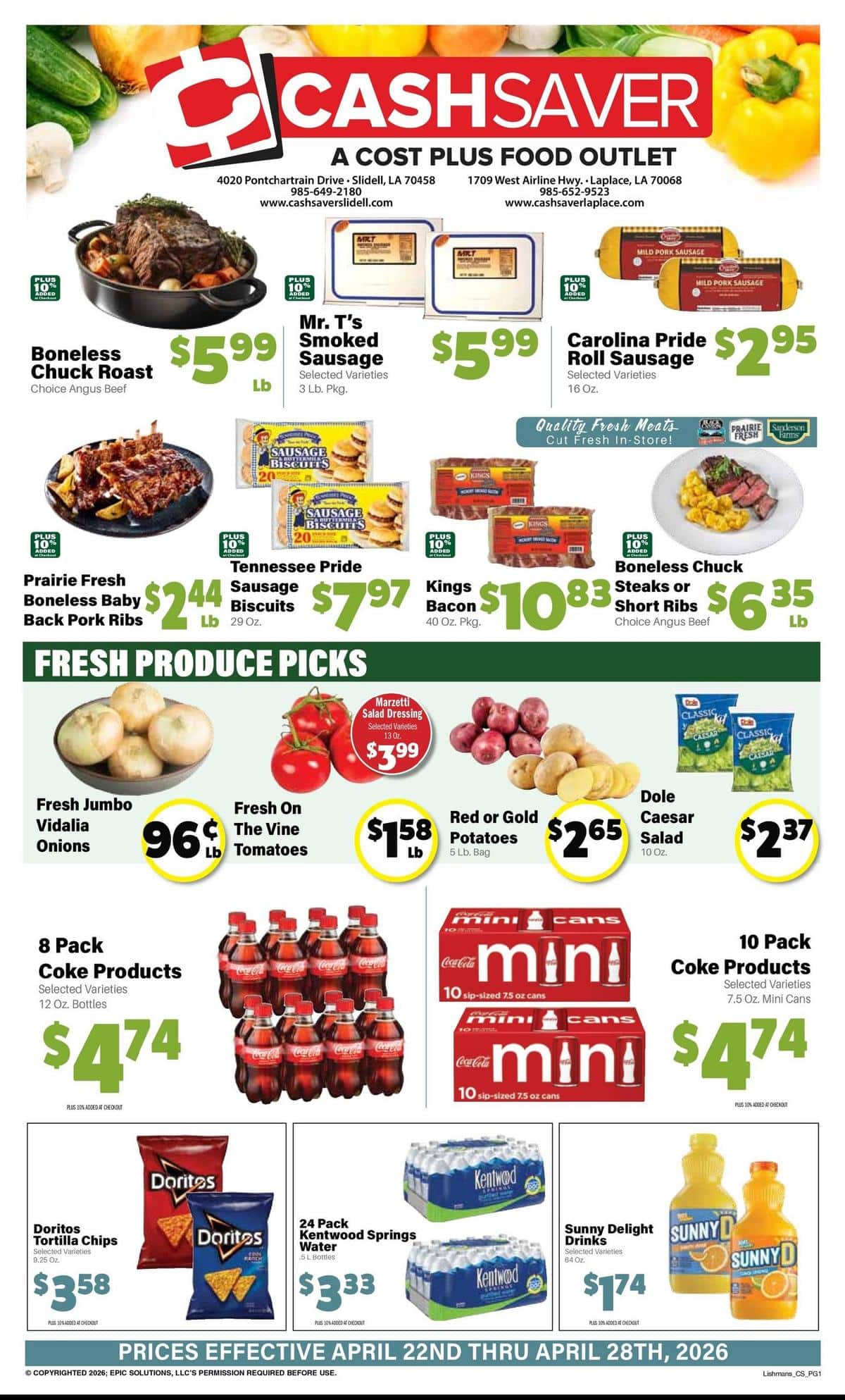 Cash Saver In-Store Weekly Ad