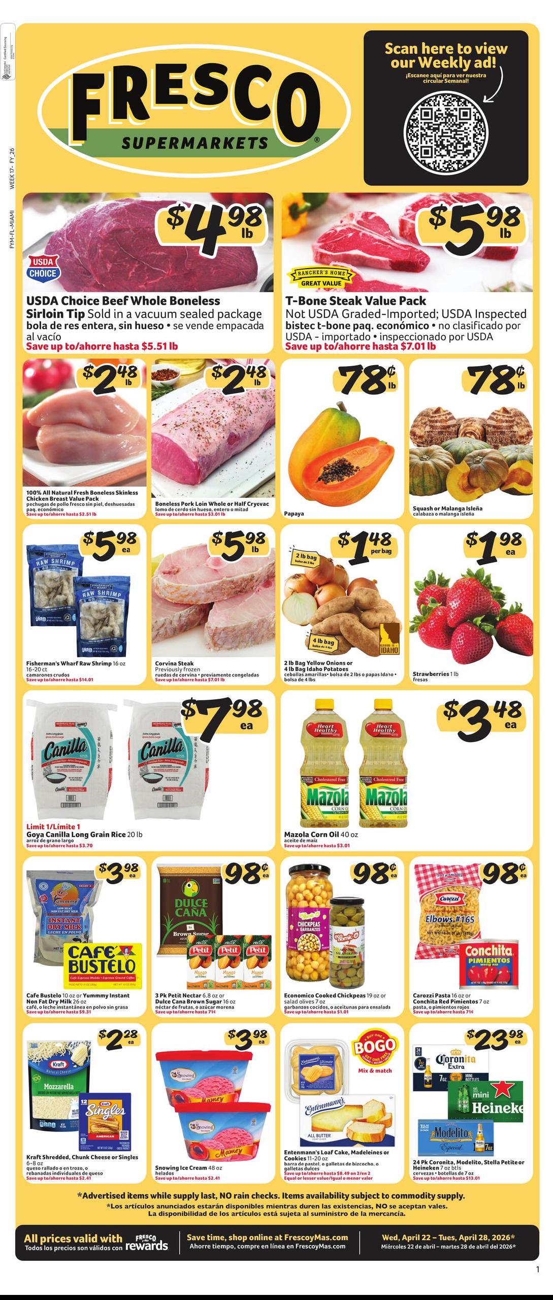 Fresco y Más In-Store Weekly Ad