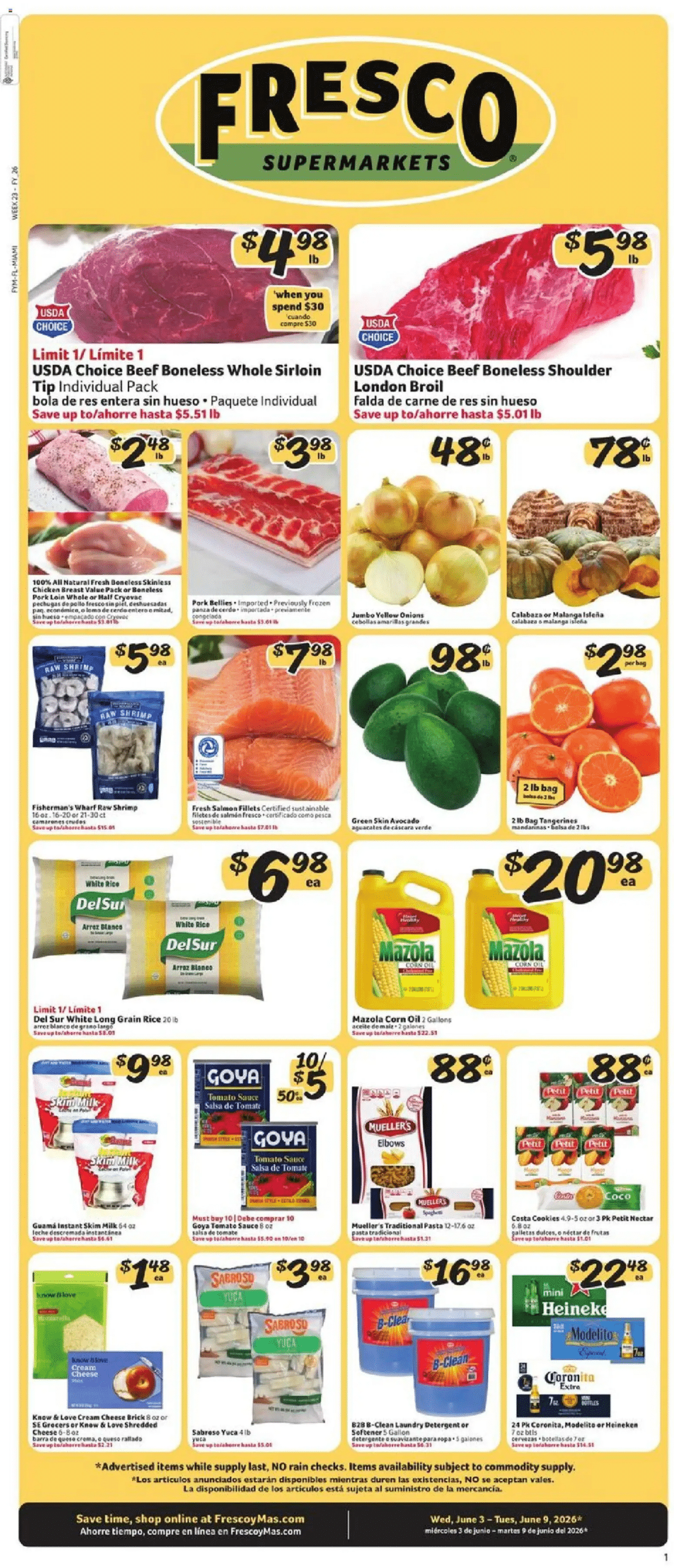 Fresco y Más In-Store Weekly Ad