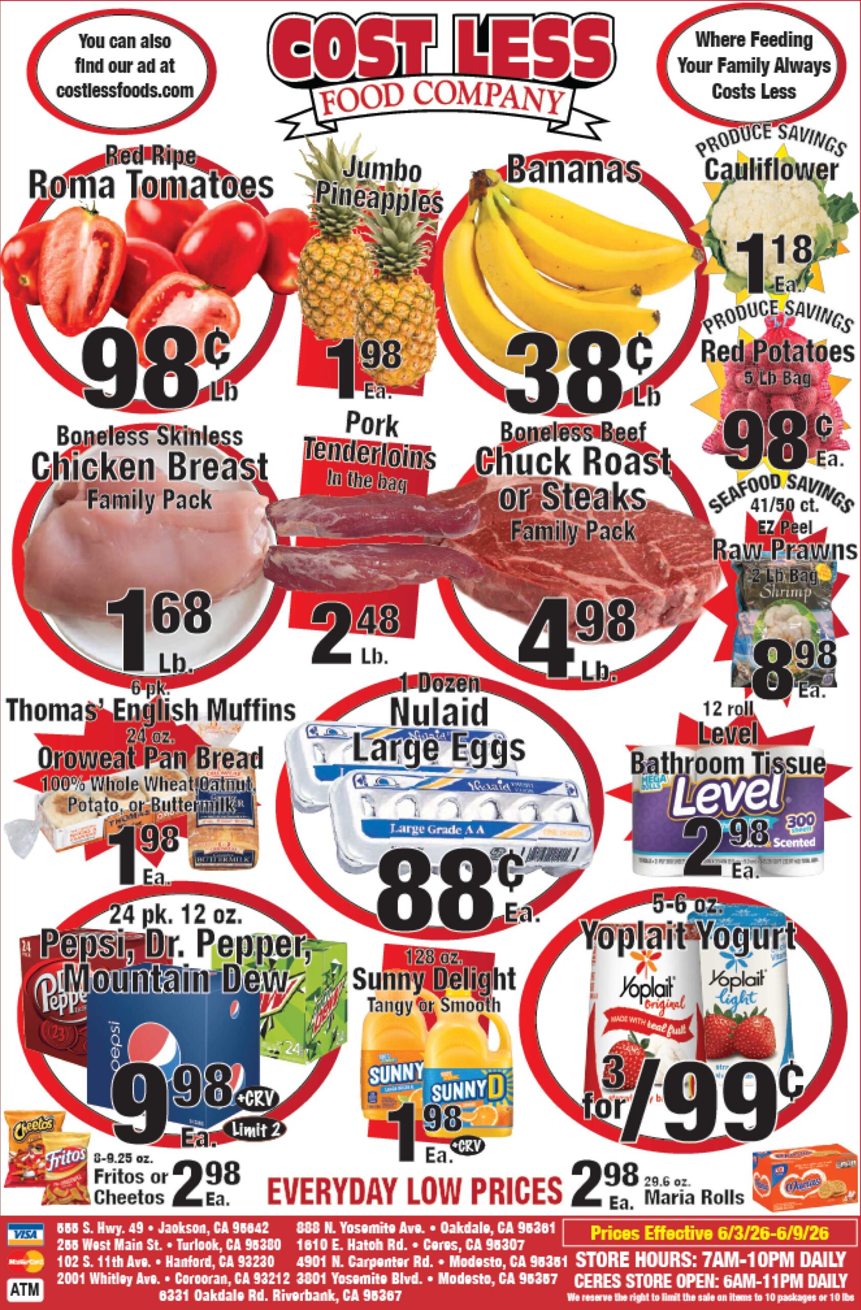 Cost Less Food Ad