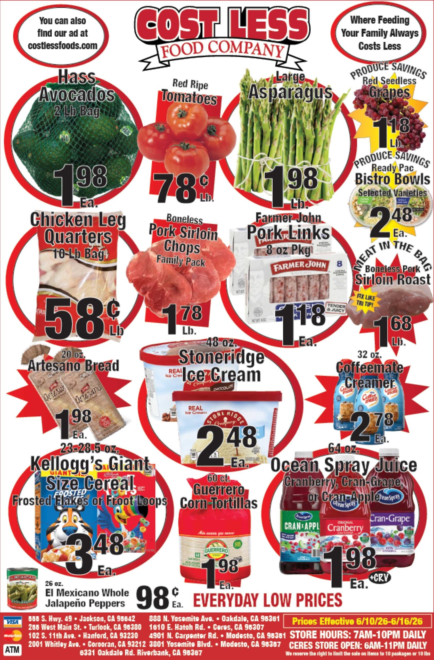 Cost Less Food Ad
