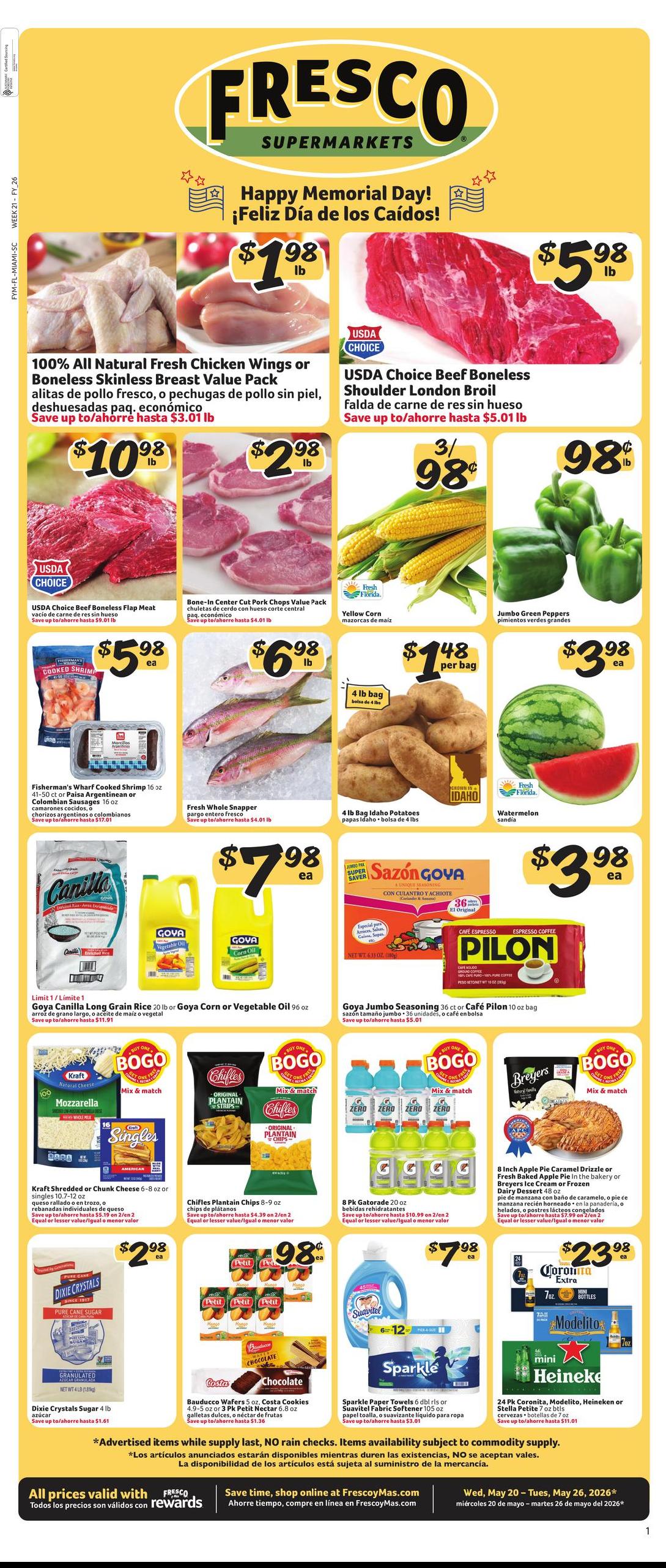 Fresco y Más In-Store Weekly Ad