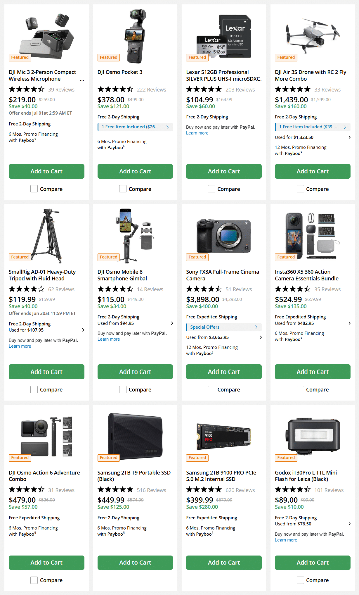 B&H Photo Video In Store Weekly Ad