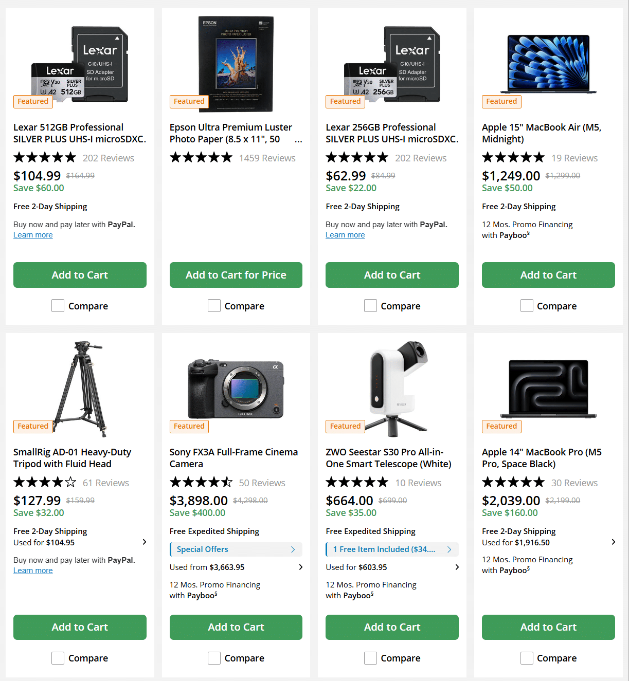 B&H Photo Video Weekly Ad
