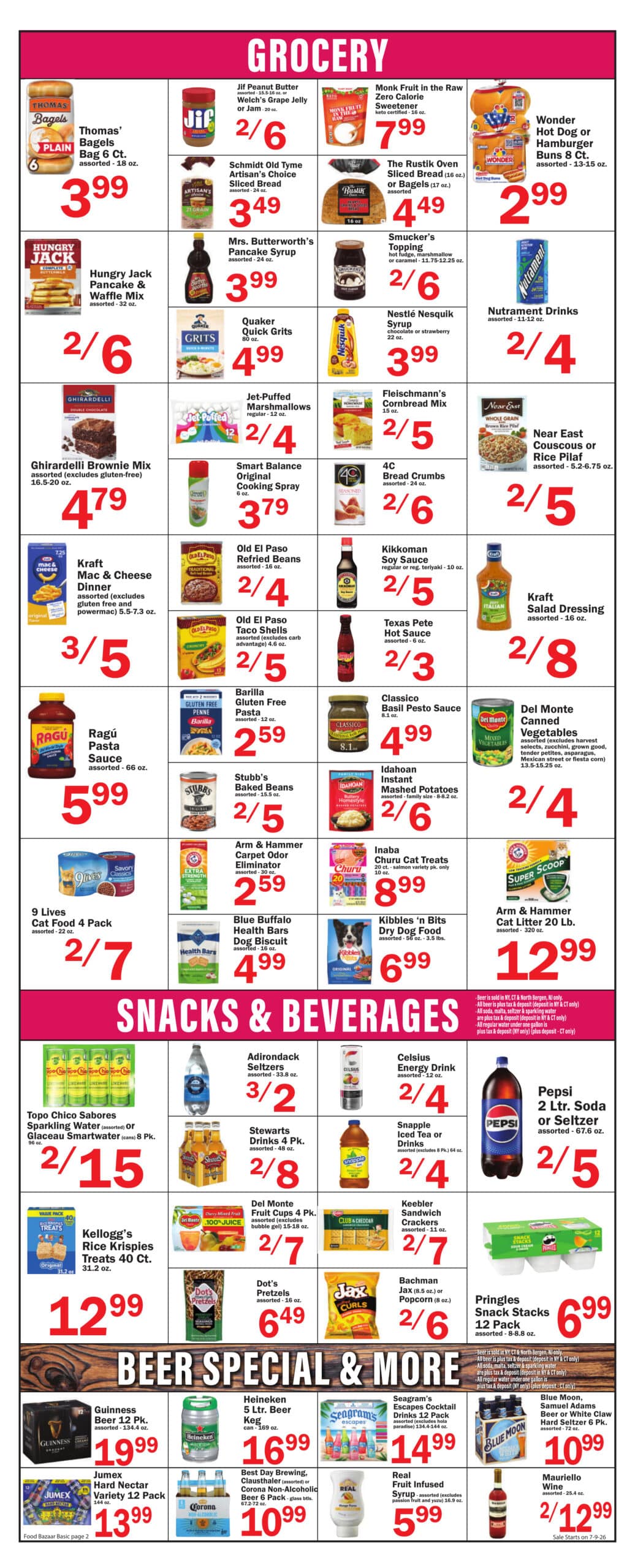 Food Bazaar In-Store Weekly Ad July 9 – July 15, 2026