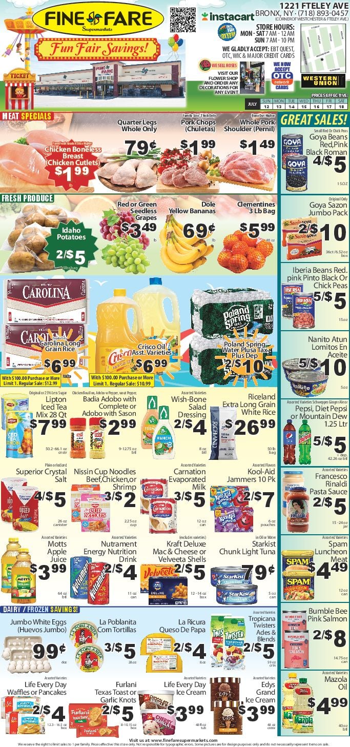 Fine Fare Weekly Circular