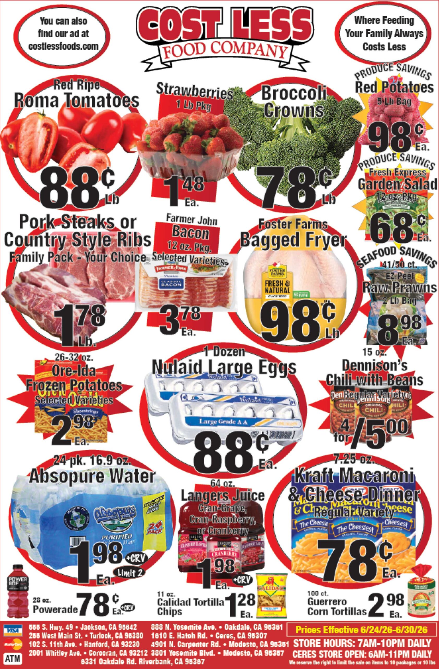 Cost Less Food Ad