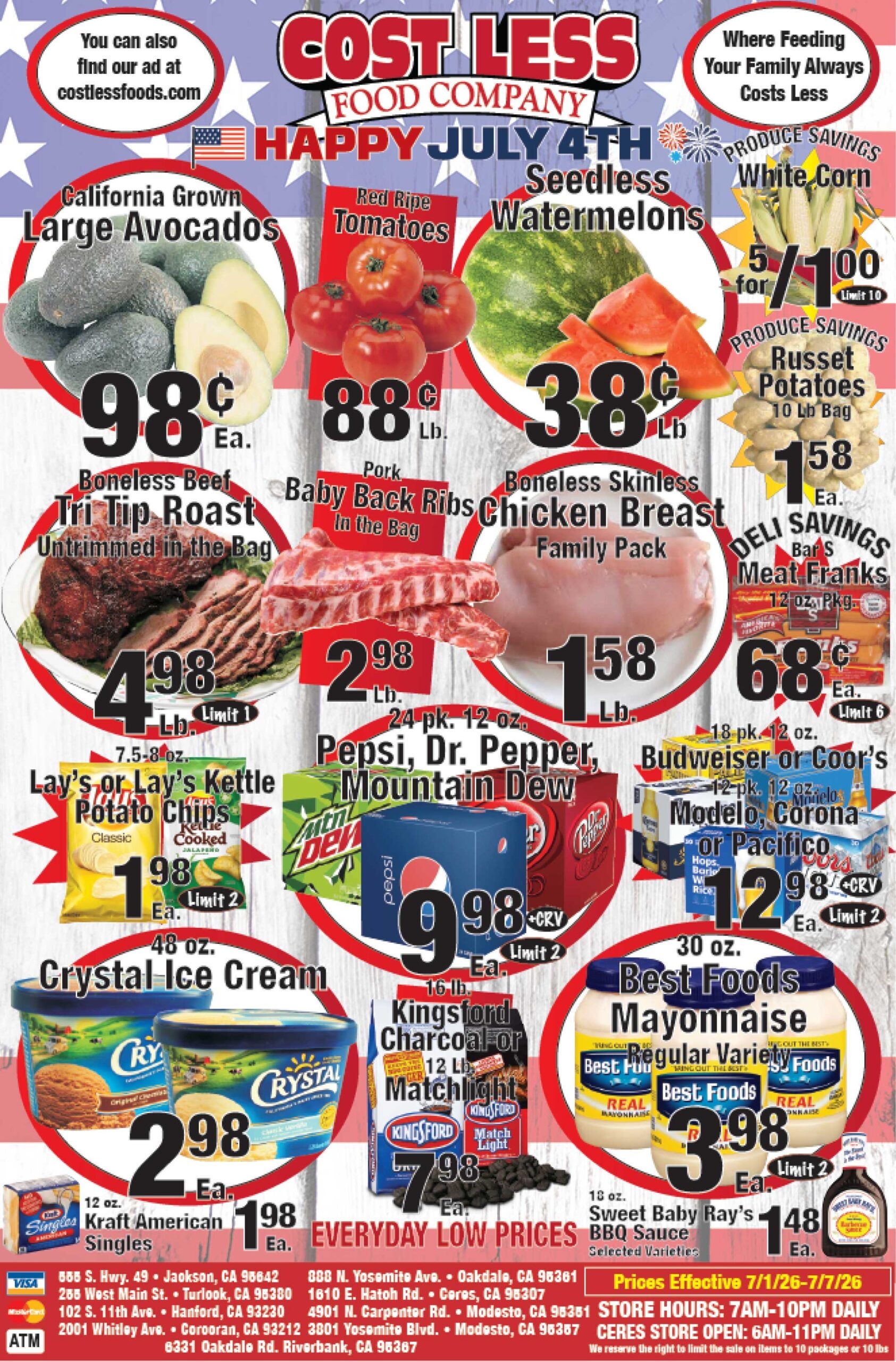 Cost Less Food Ad