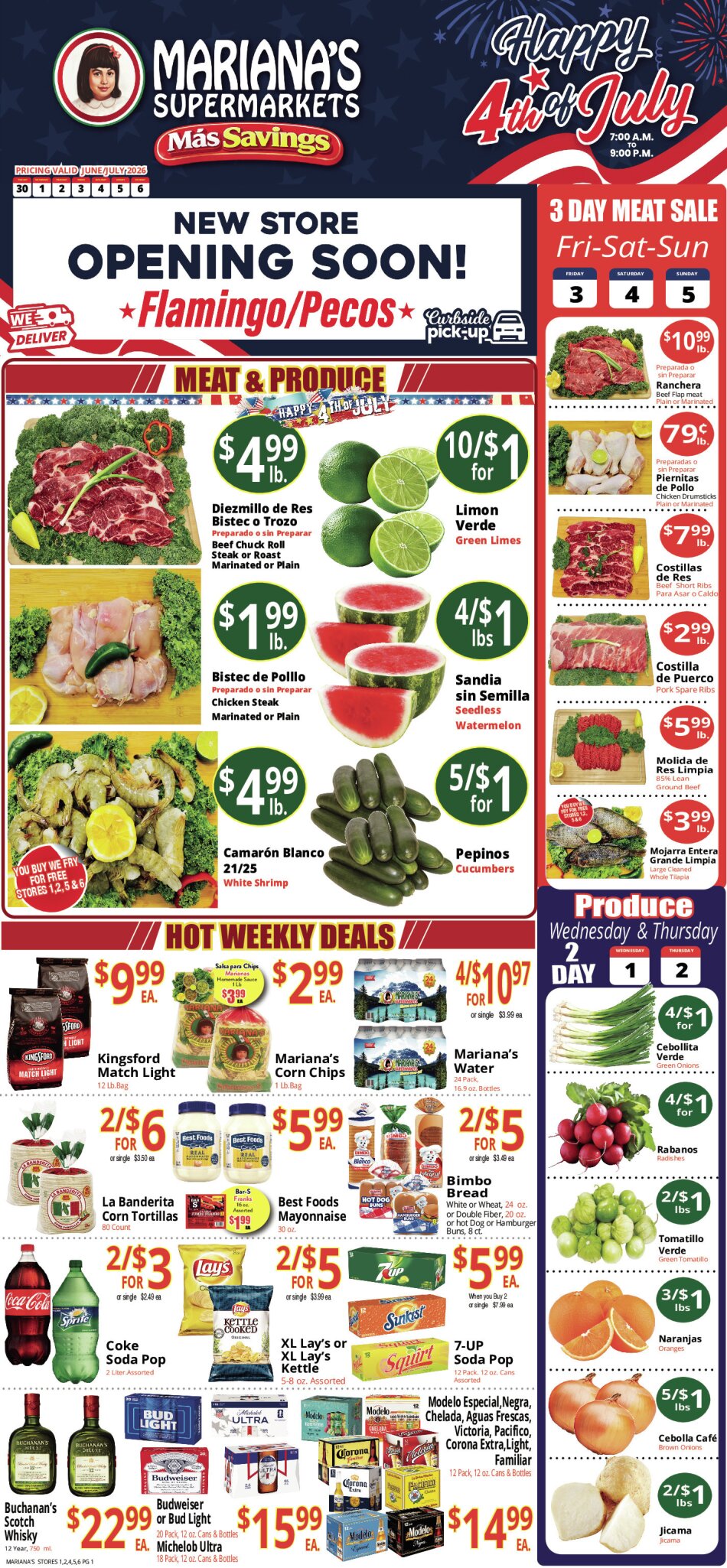 Mariana's Supermarkets Ad