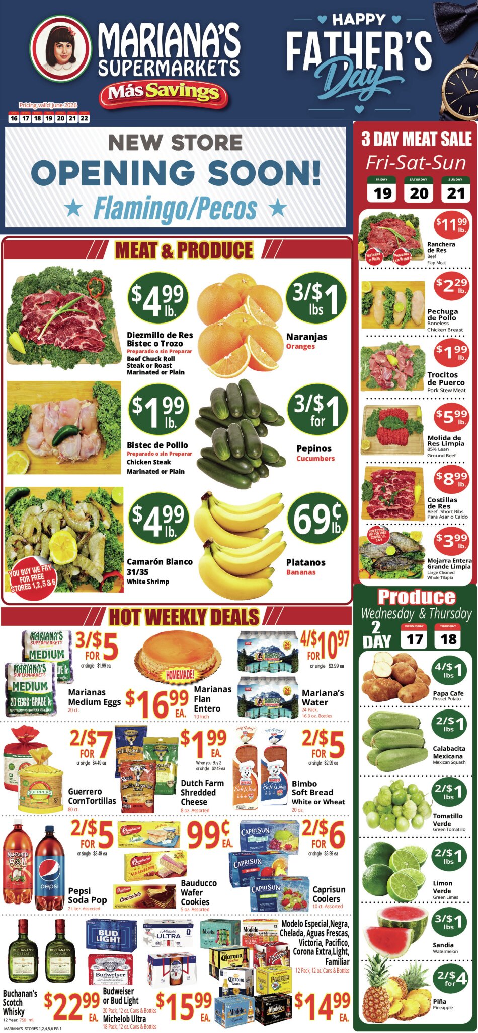 Mariana's Supermarkets Ad