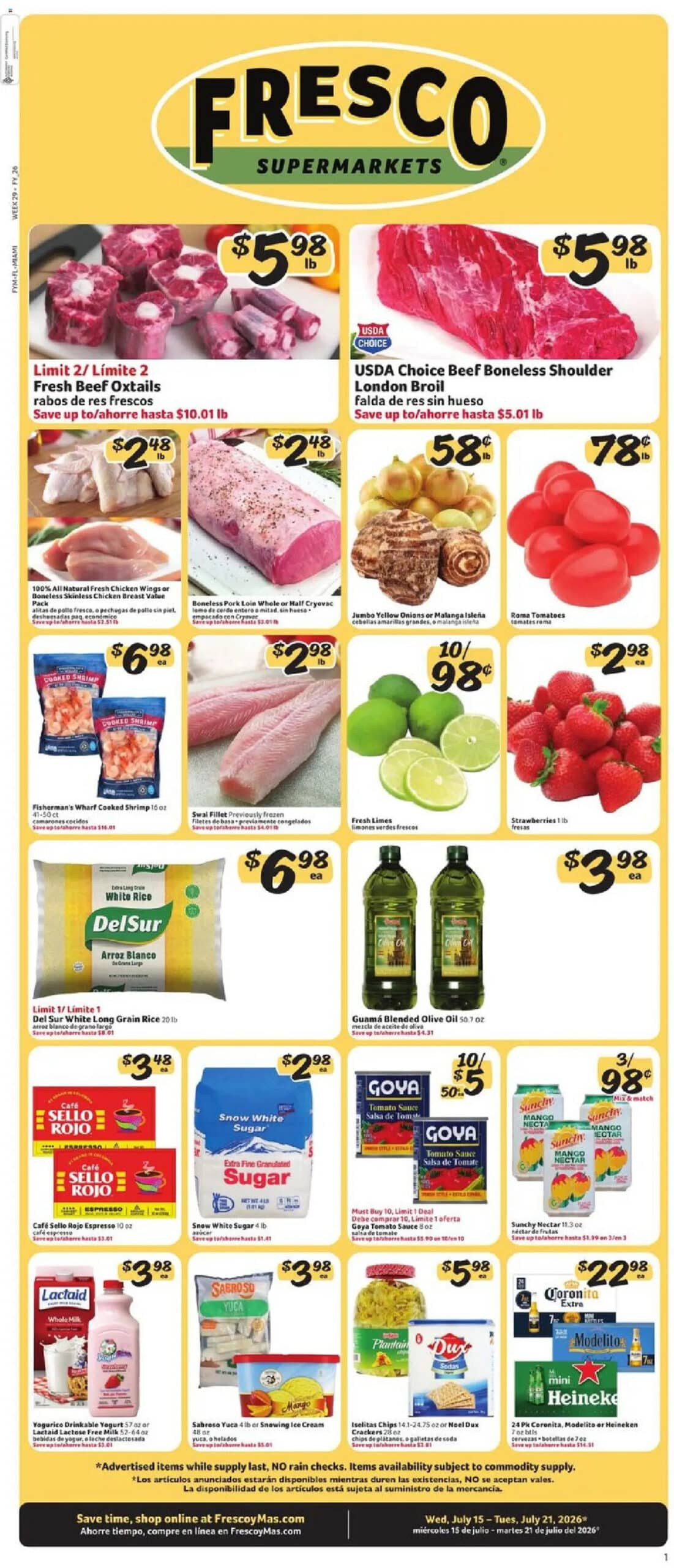 Fresco y Más In-Store Weekly Ad