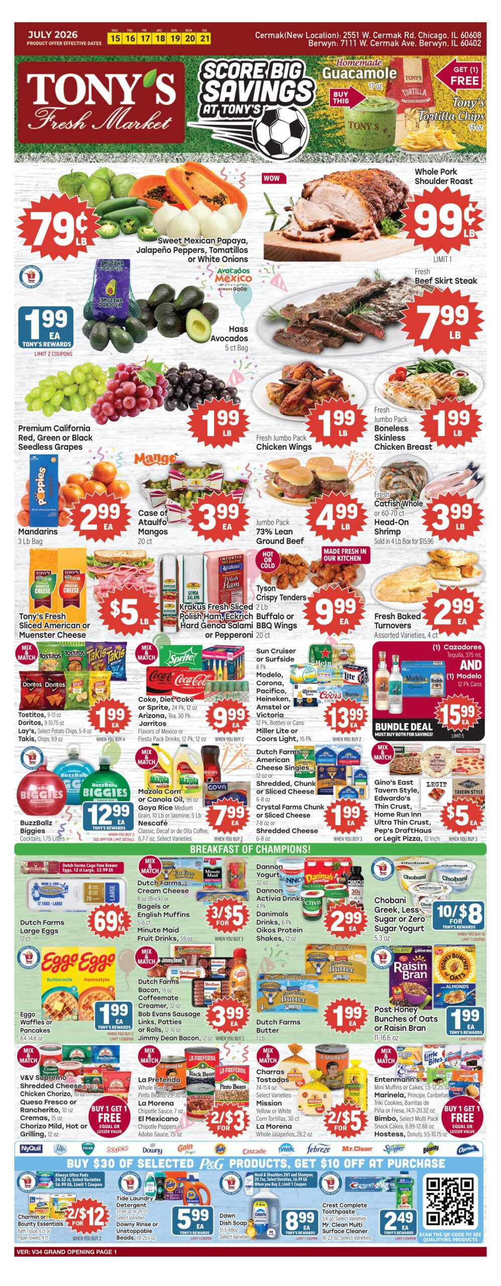 Tony’s In-Store Weekly Ad July 15 – July 21, 2026
