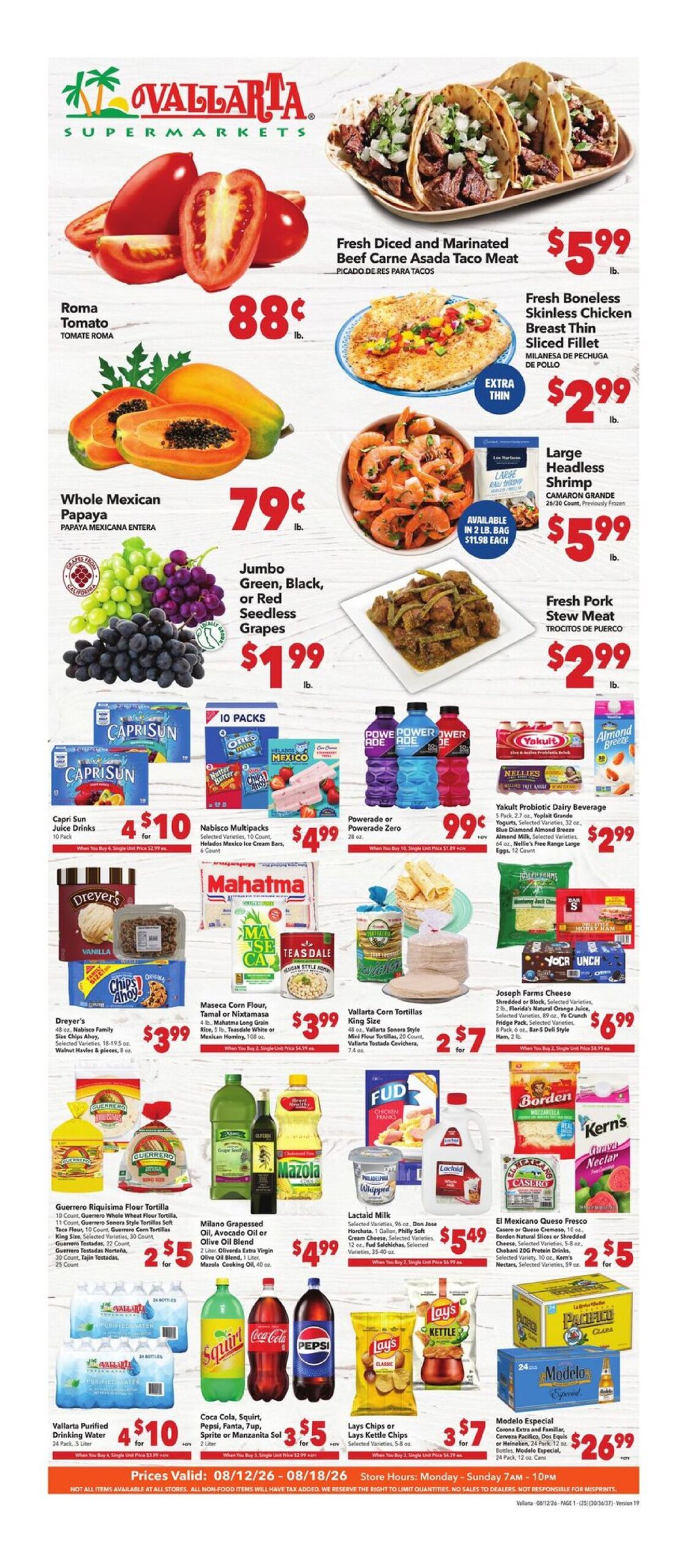 Vallarta In-Store Weekly Ad