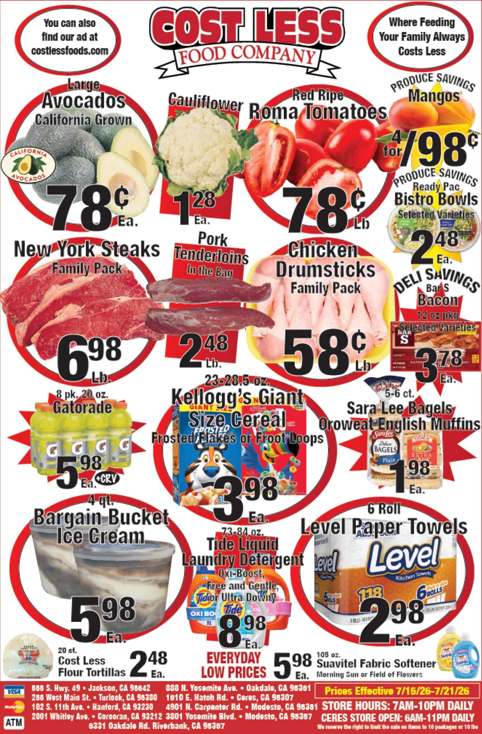Cost Less Food Ad