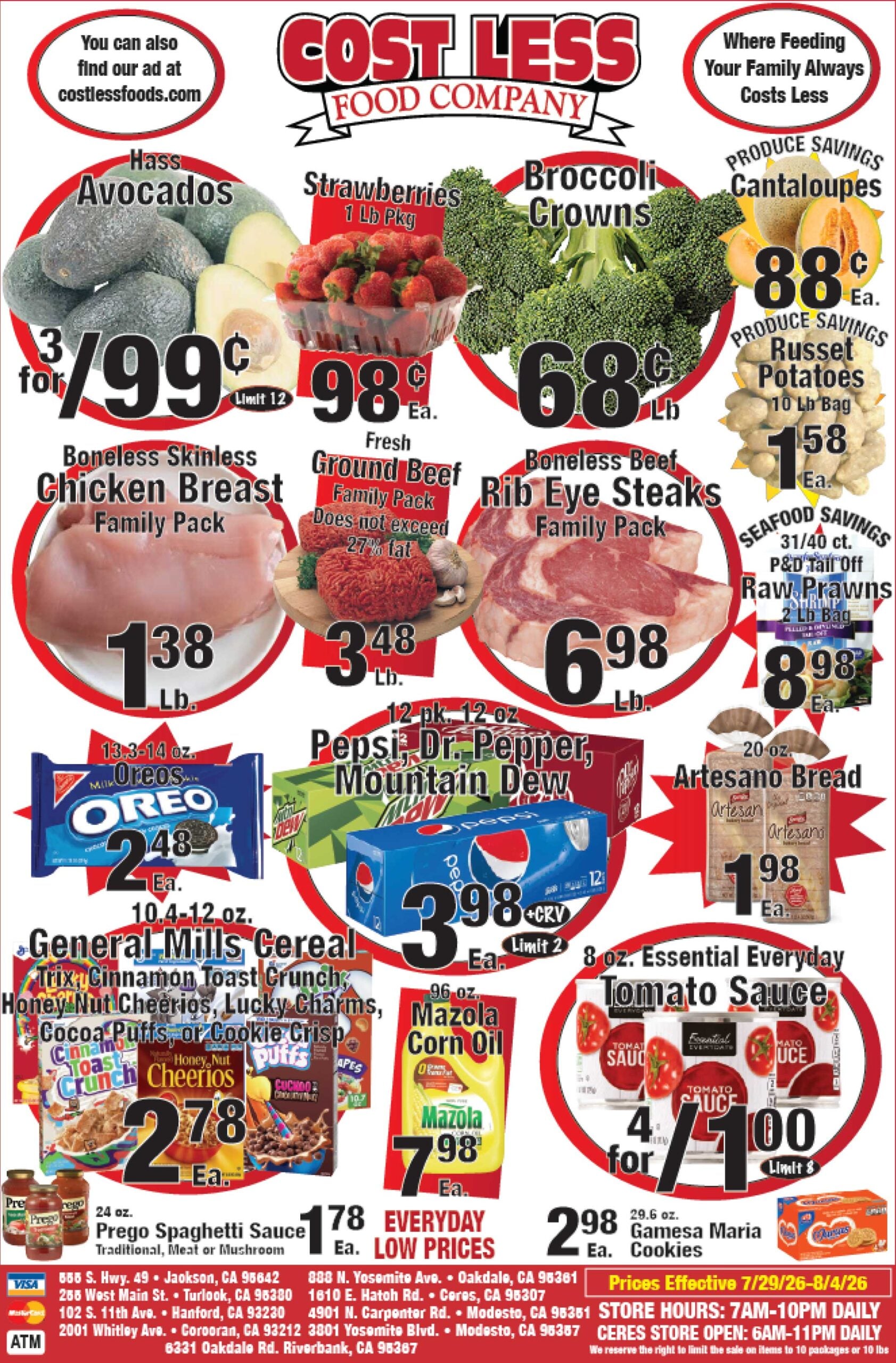 Cost Less Food Ad