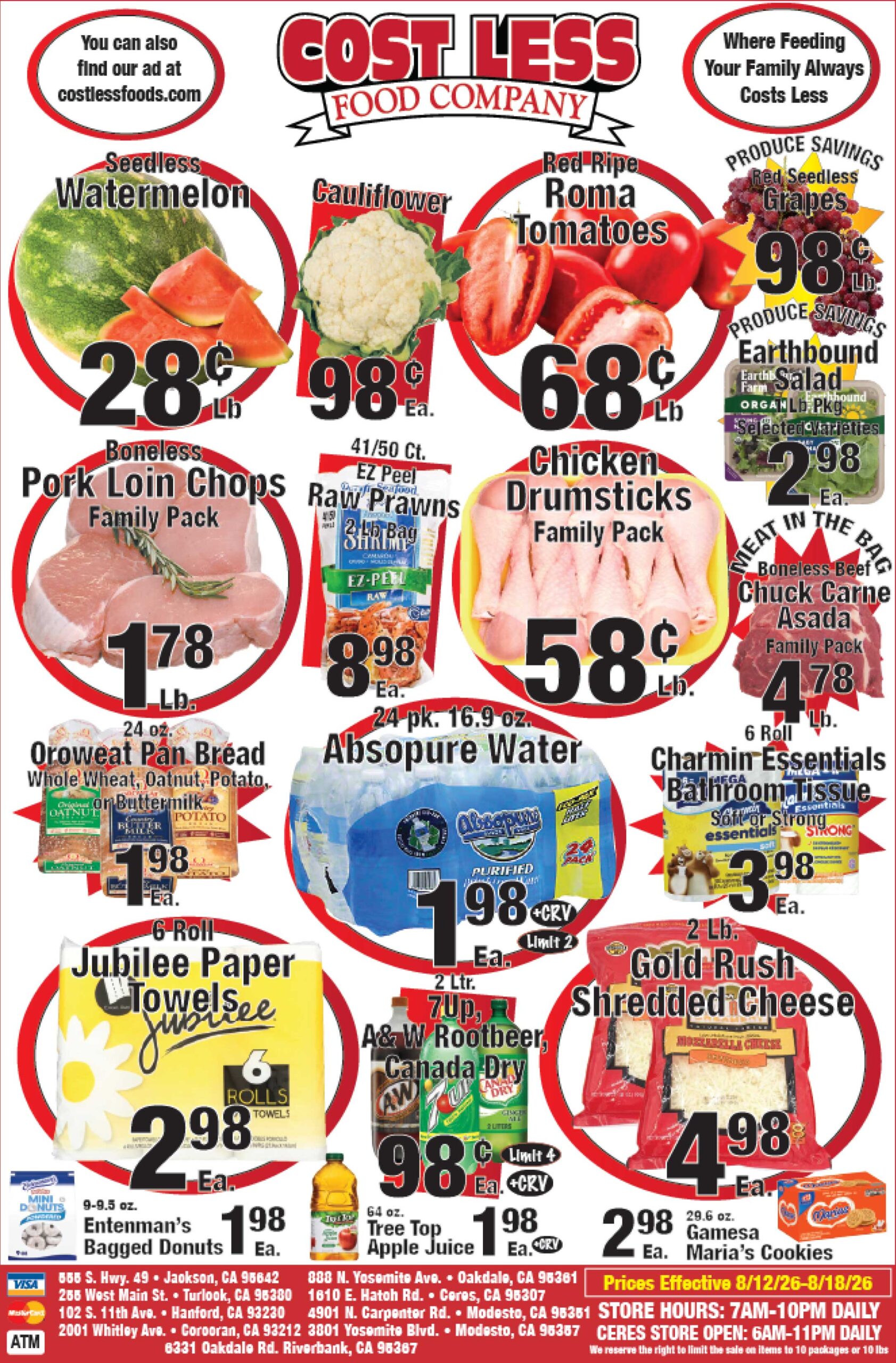 Cost Less Food Ad