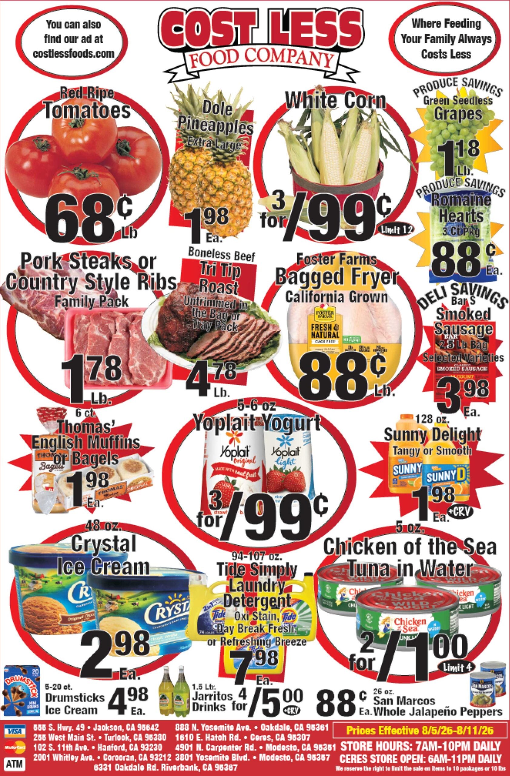 Cost Less Food Ad