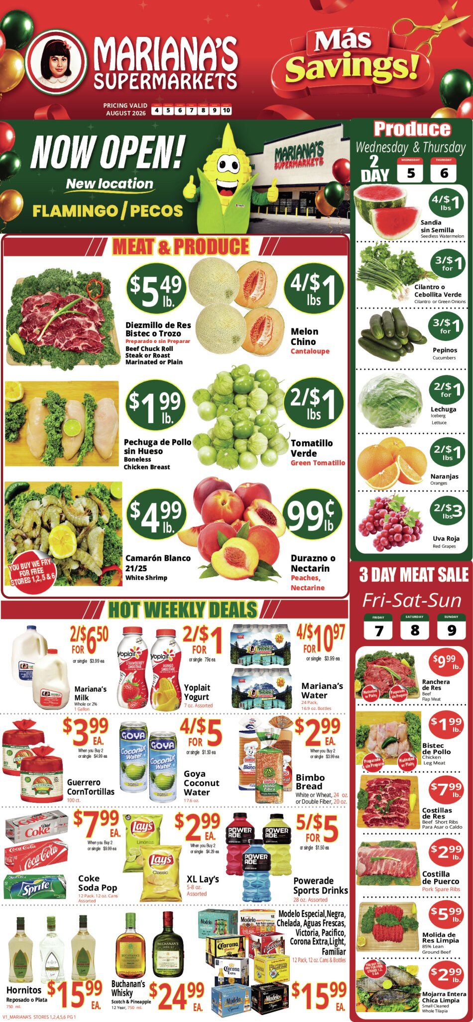 Mariana's Supermarkets Ad