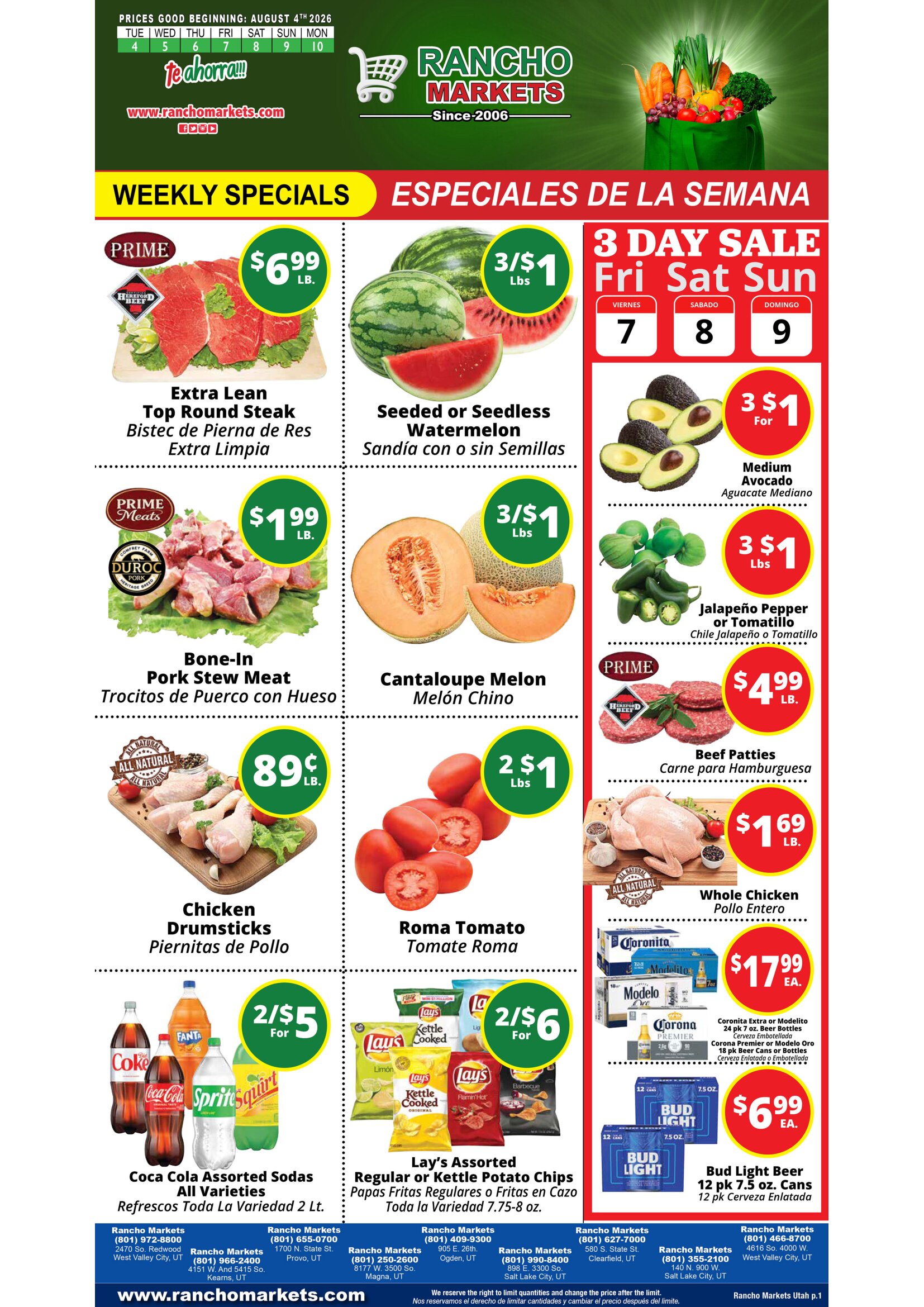Rancho Markets In-Store Weekly Ad