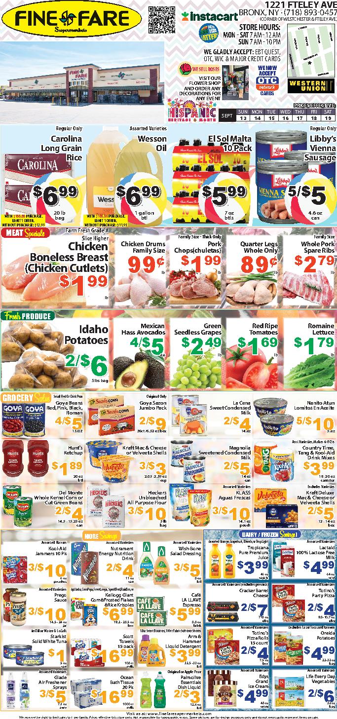 Fine Fare Weekly Circular