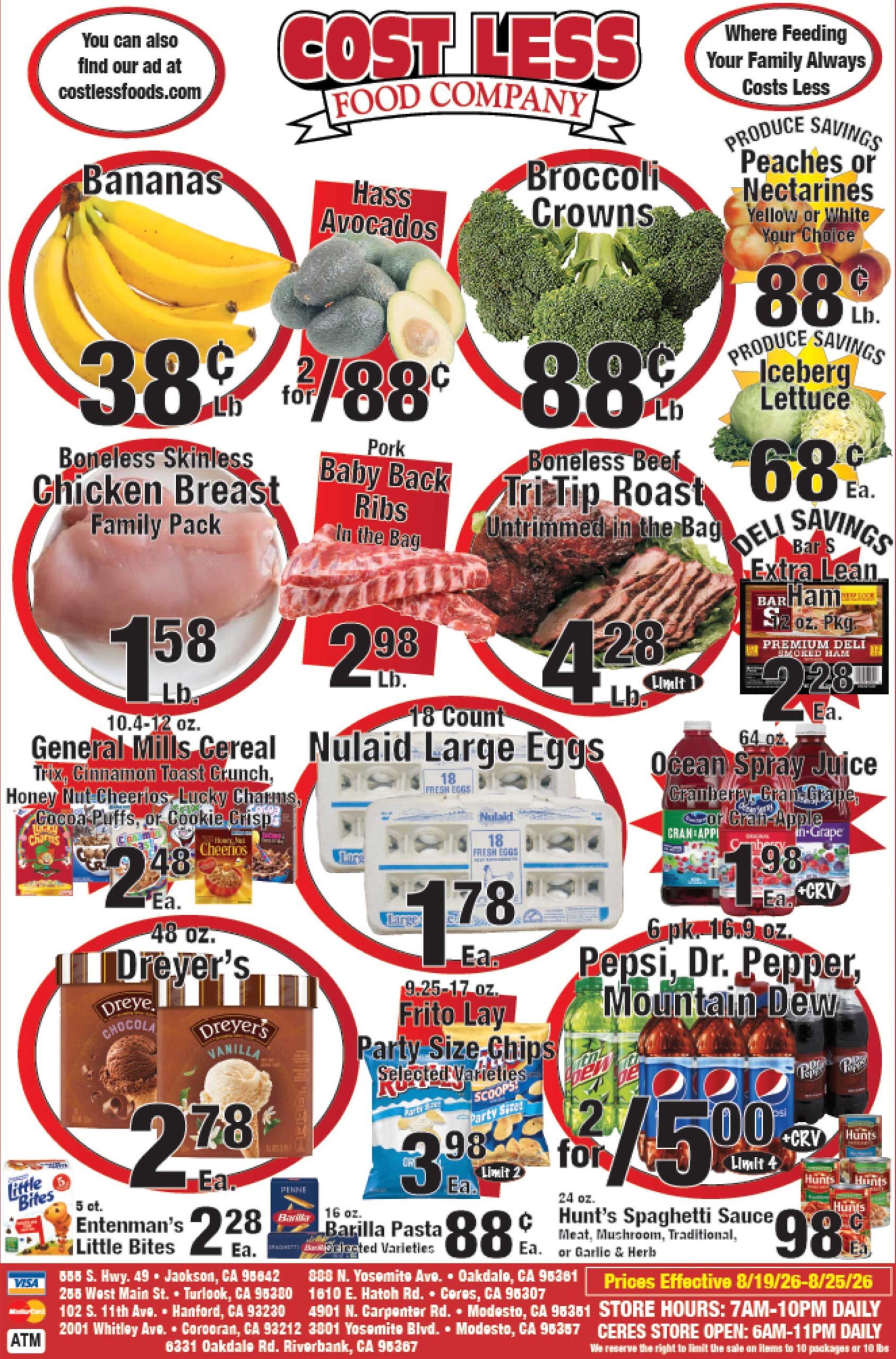 Cost Less Food Ad