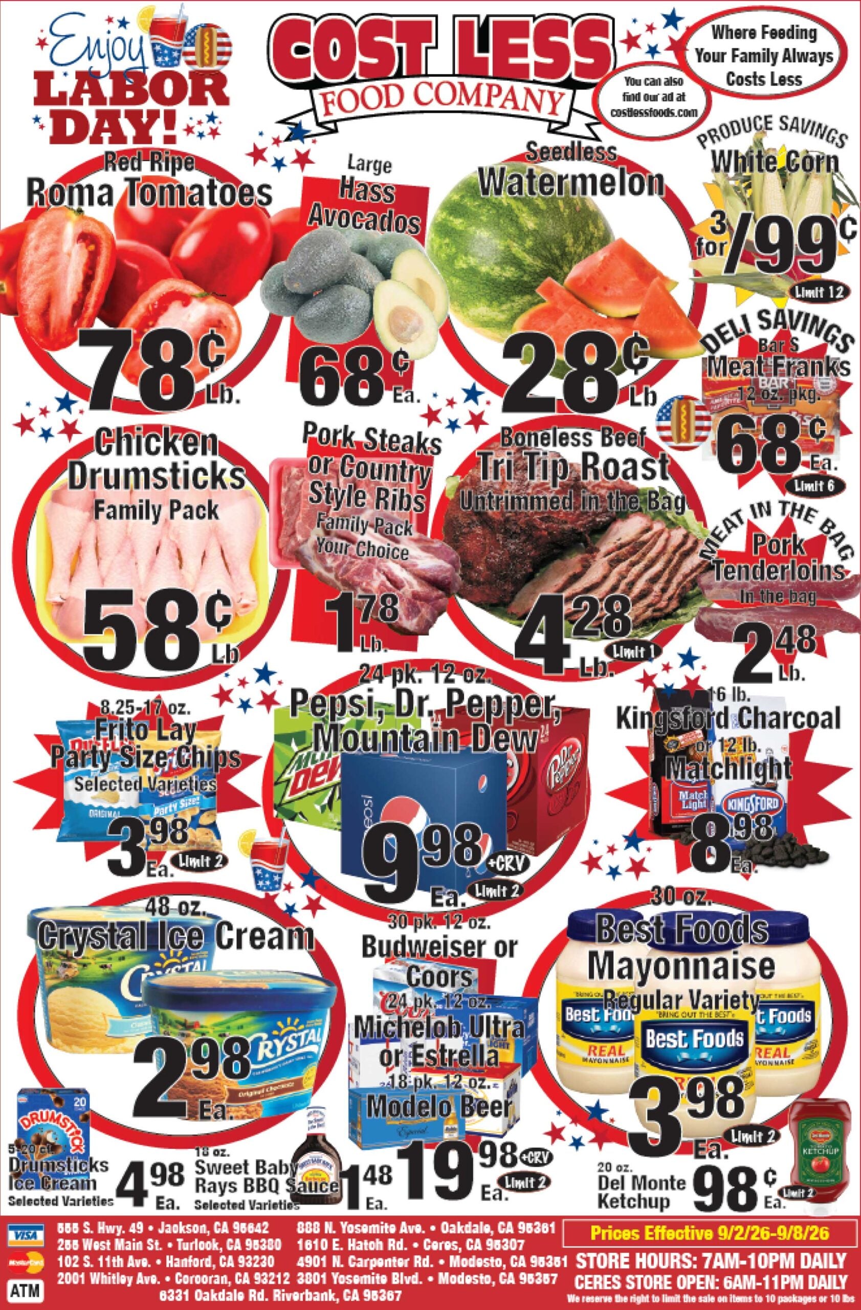 Cost Less Food Ad