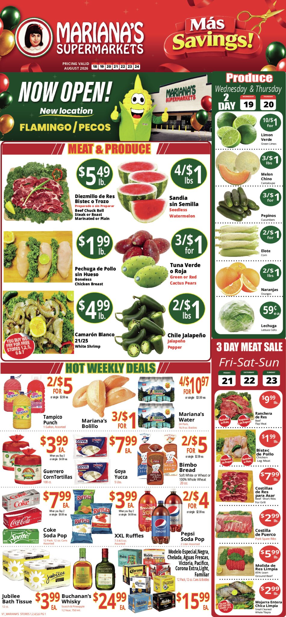 Mariana's Supermarkets Ad