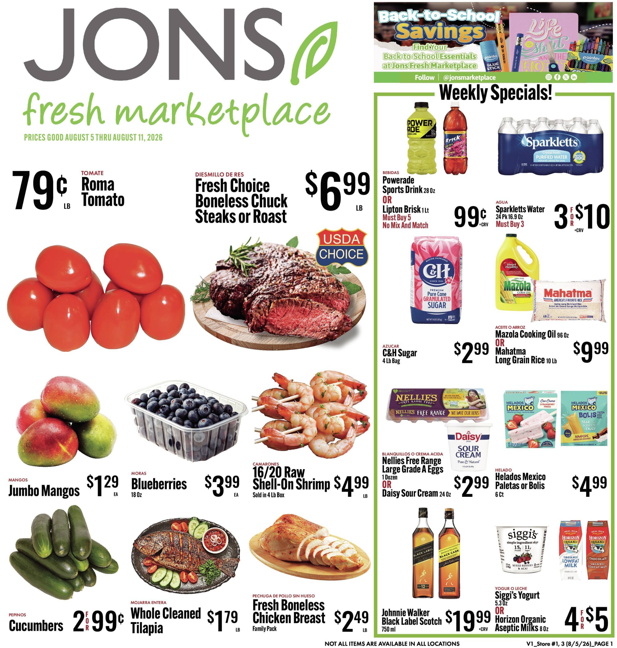 Jons In-Store Weekly Ad