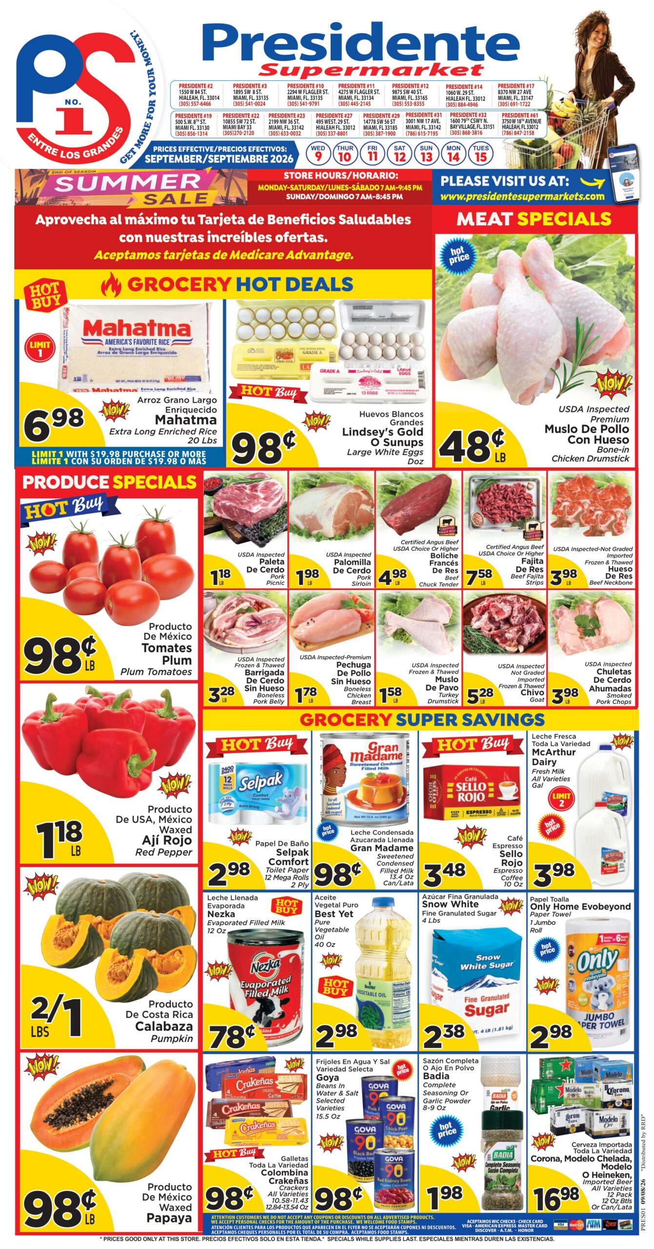 Presidente Supermarket Weekly Ad